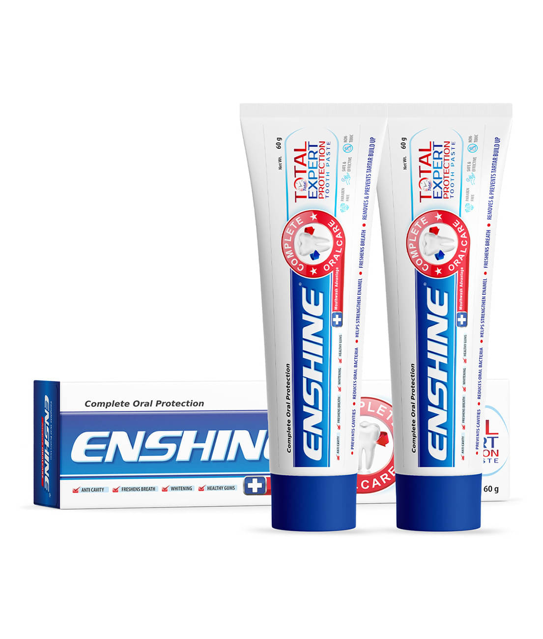     			Enshine Total Expert Protection Toothpaste, Fluoride Care for Cavities, Whitening 60g (Pack Of 2)