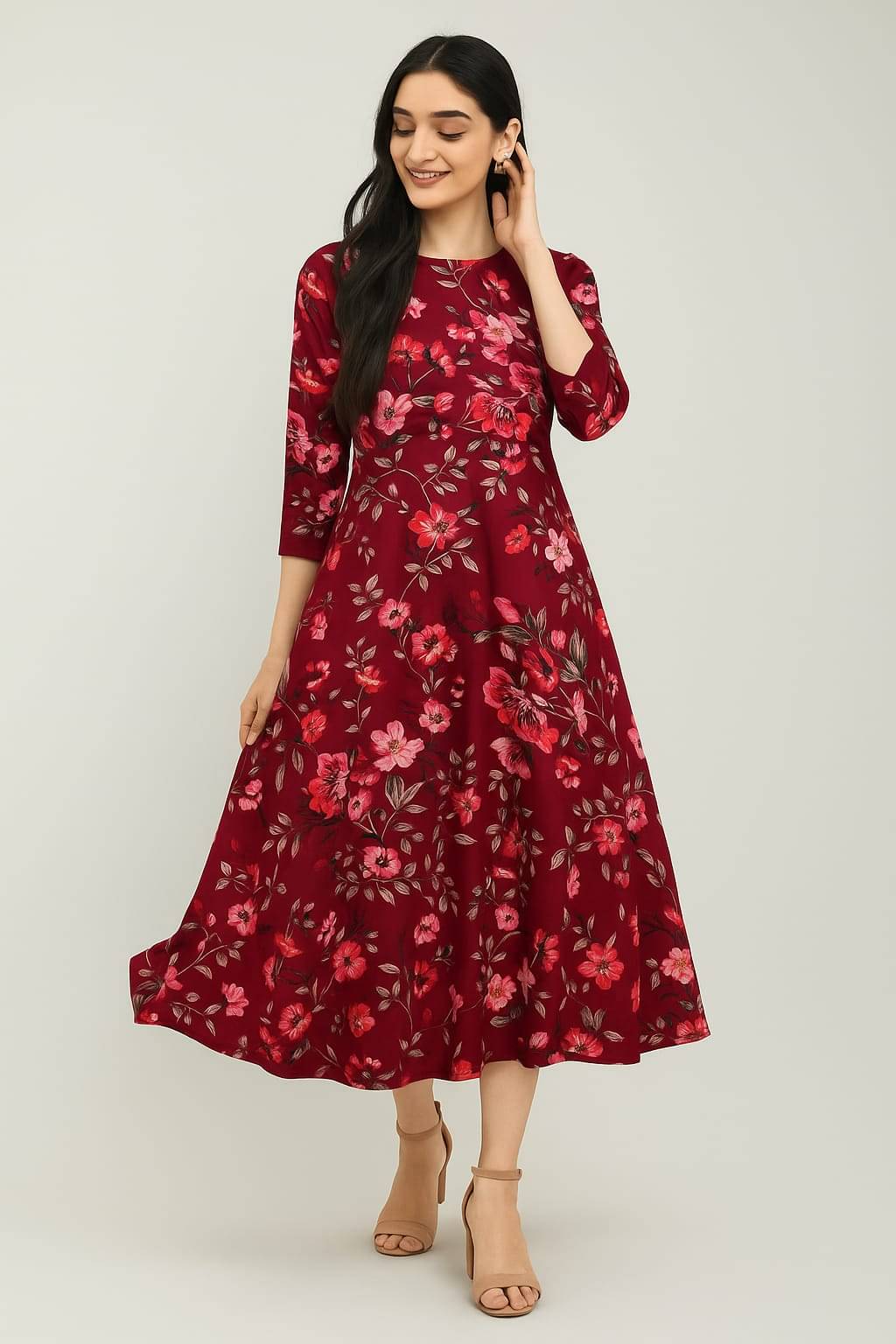 GENERIC MR. AADIL RAZA COLLECTION Women Crepe Printed A-line Kurti ( Blue )     			GENERIC MR. AADIL RAZA COLLECTION Women Crepe Printed A-line Kurti ( Blue )