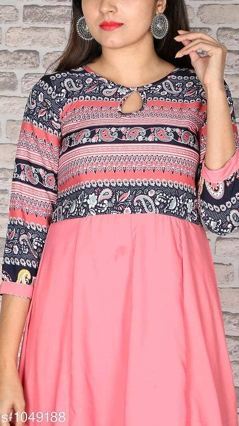 GENERIC MR. AADIL RAZA COLLECTION Women Crepe Printed A-line Kurti ( Pink ) GENERIC MR. AADIL RAZA COLLECTION Women Crepe Printed A-line Kurti ( Pink )
