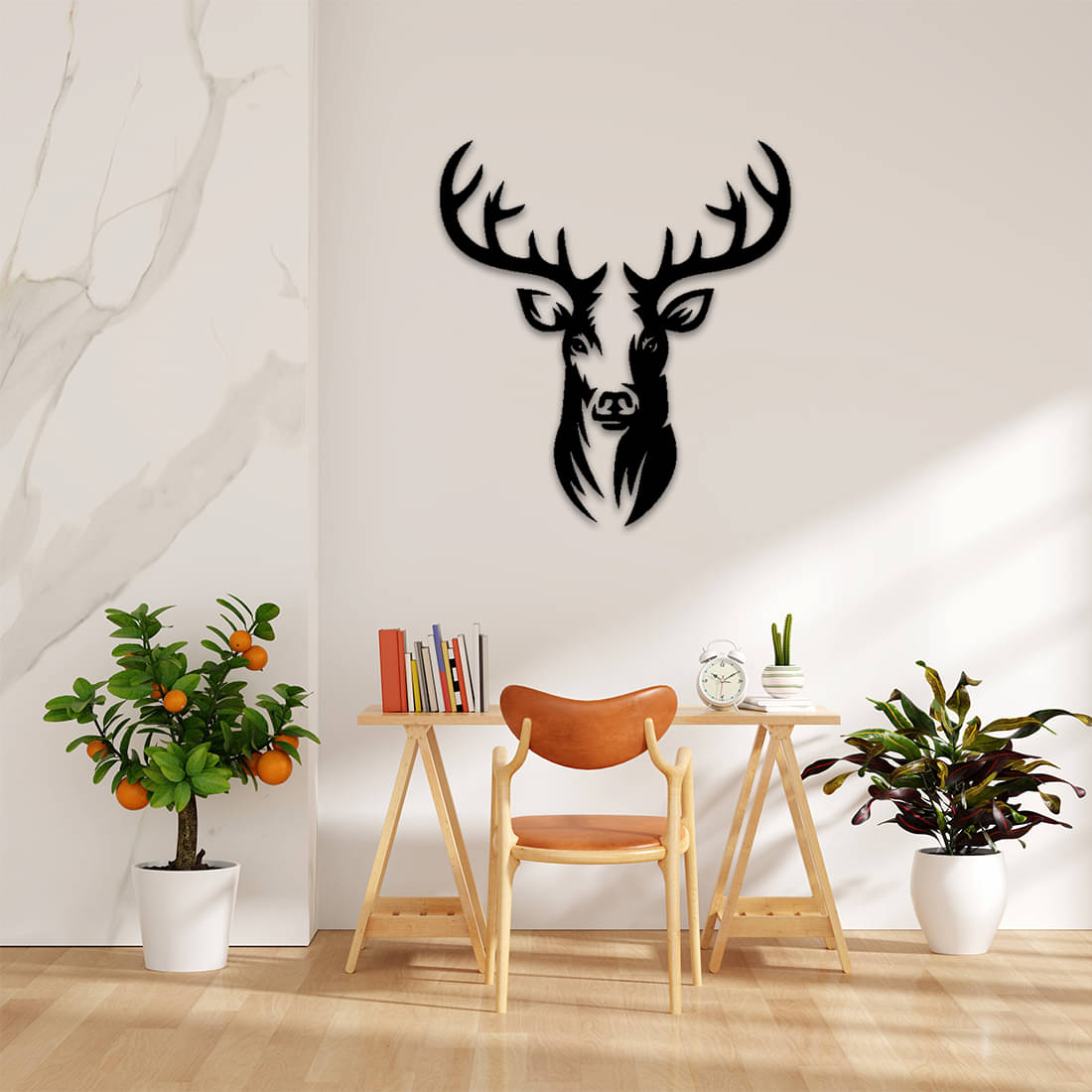     			Ikshaam Sarees Black Wood Party Decor