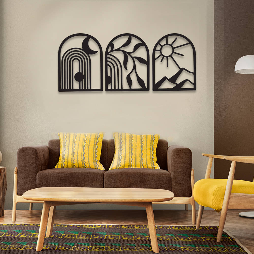     			Ikshaam Sarees Black Wood Party Decor