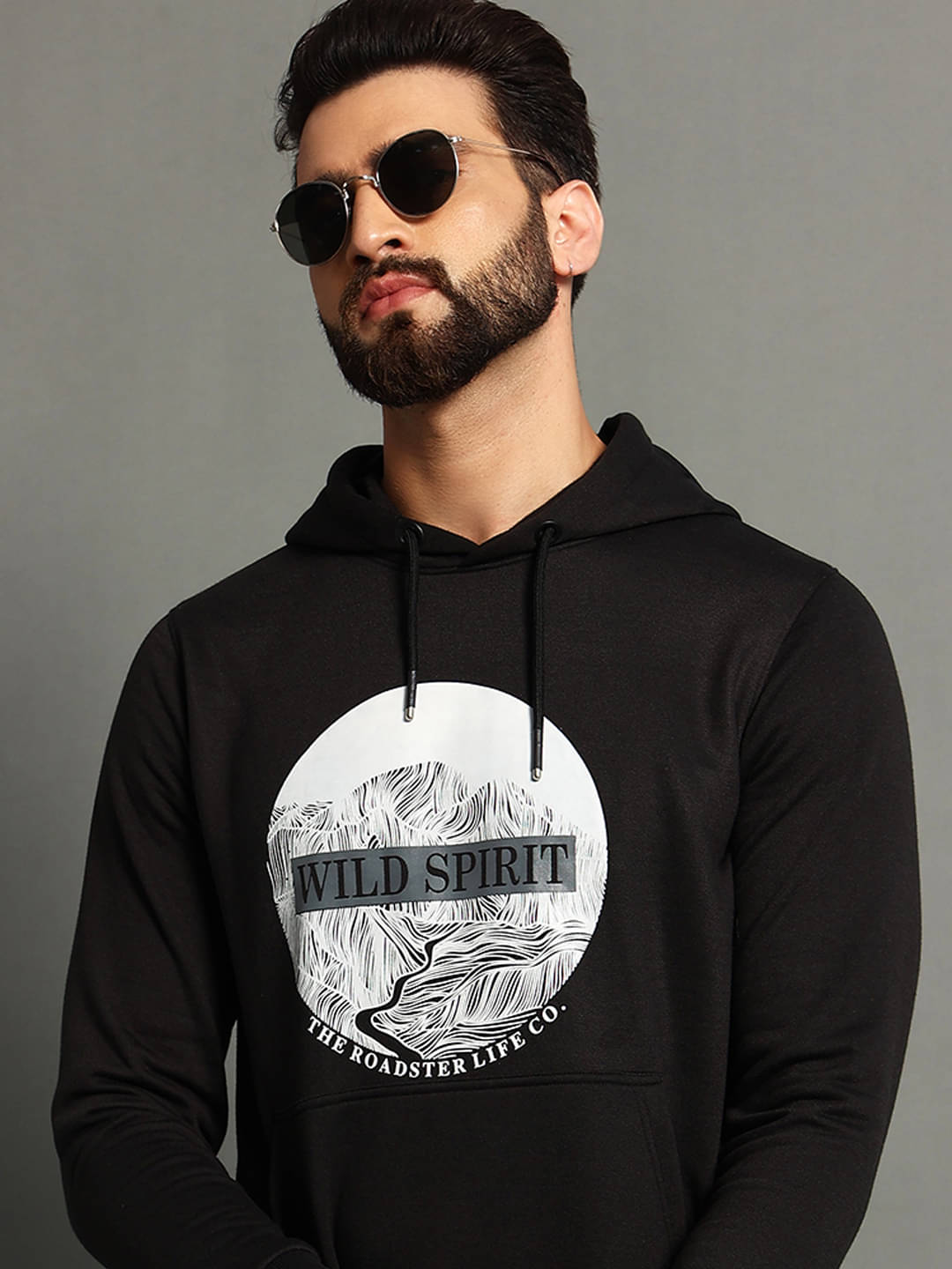     			OAKWYN Fleece Hooded Men's Sweatshirt - Black ( Pack of 1 )