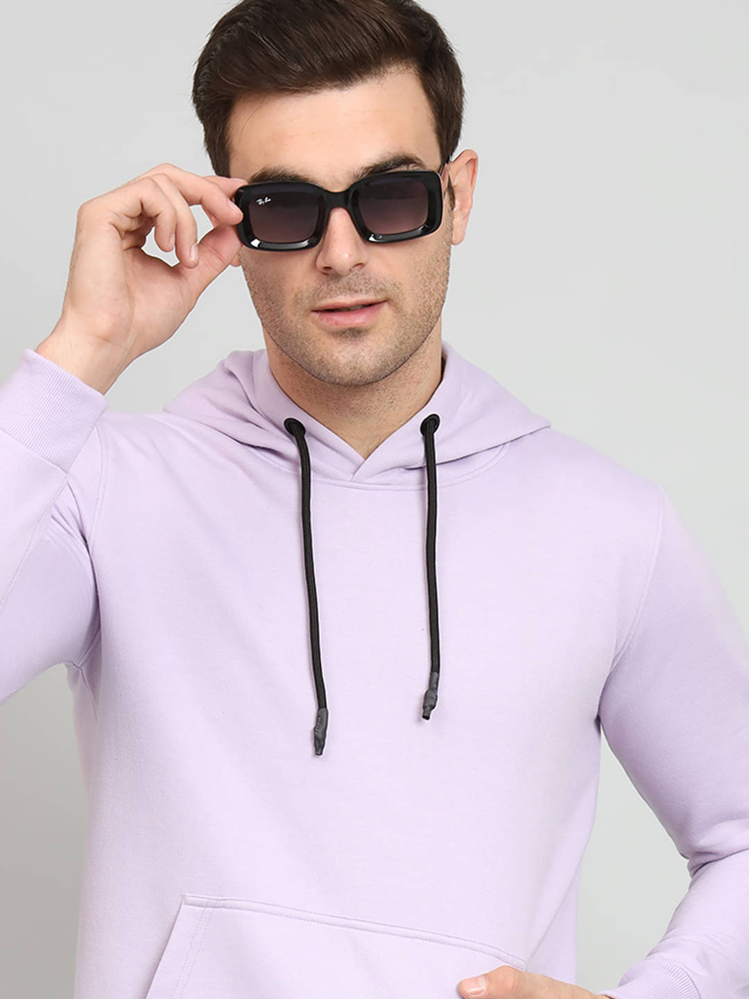     			OAKWYN Fleece Hooded Men's Sweatshirt - Lavender ( Pack of 1 )