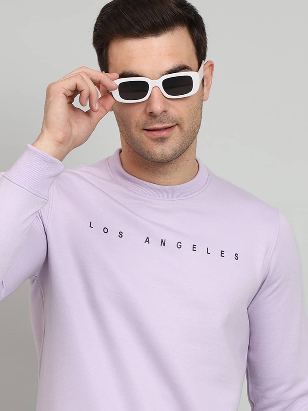 OAKWYN Fleece Round Neck Men's Sweatshirt - Lavender ( Pack of 1 ) OAKWYN Fleece Round Neck Men's Sweatshirt - Lavender ( Pack of 1 )