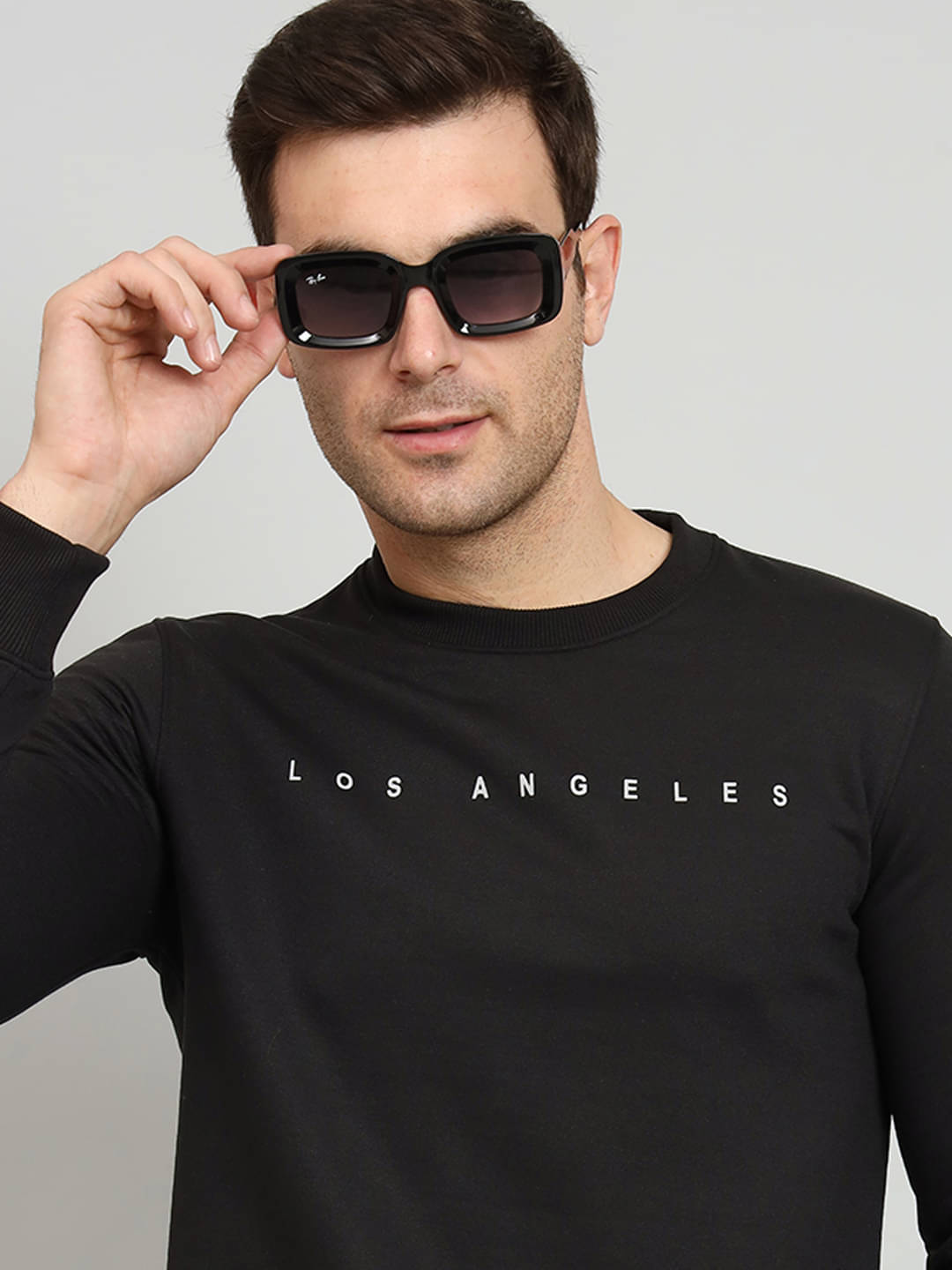     			OAKWYN Fleece Round Neck Men's Sweatshirt - Black ( Pack of 1 )