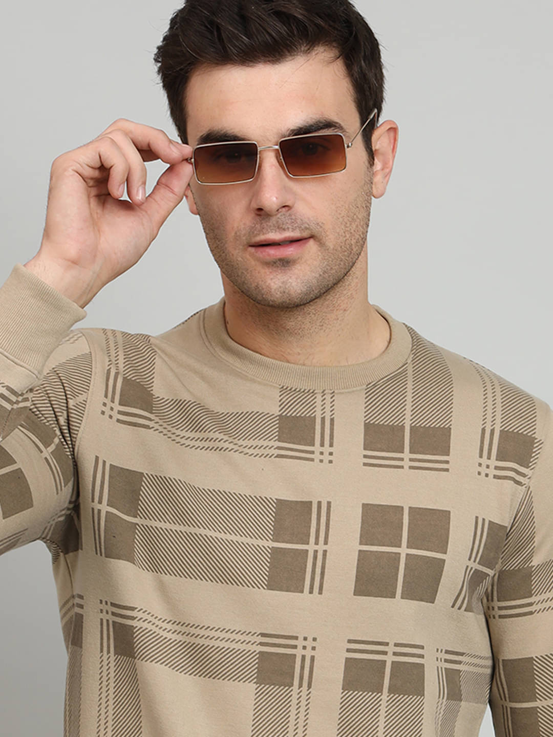     			OAKWYN Fleece Round Neck Men's Sweatshirt - Camel ( Pack of 1 )