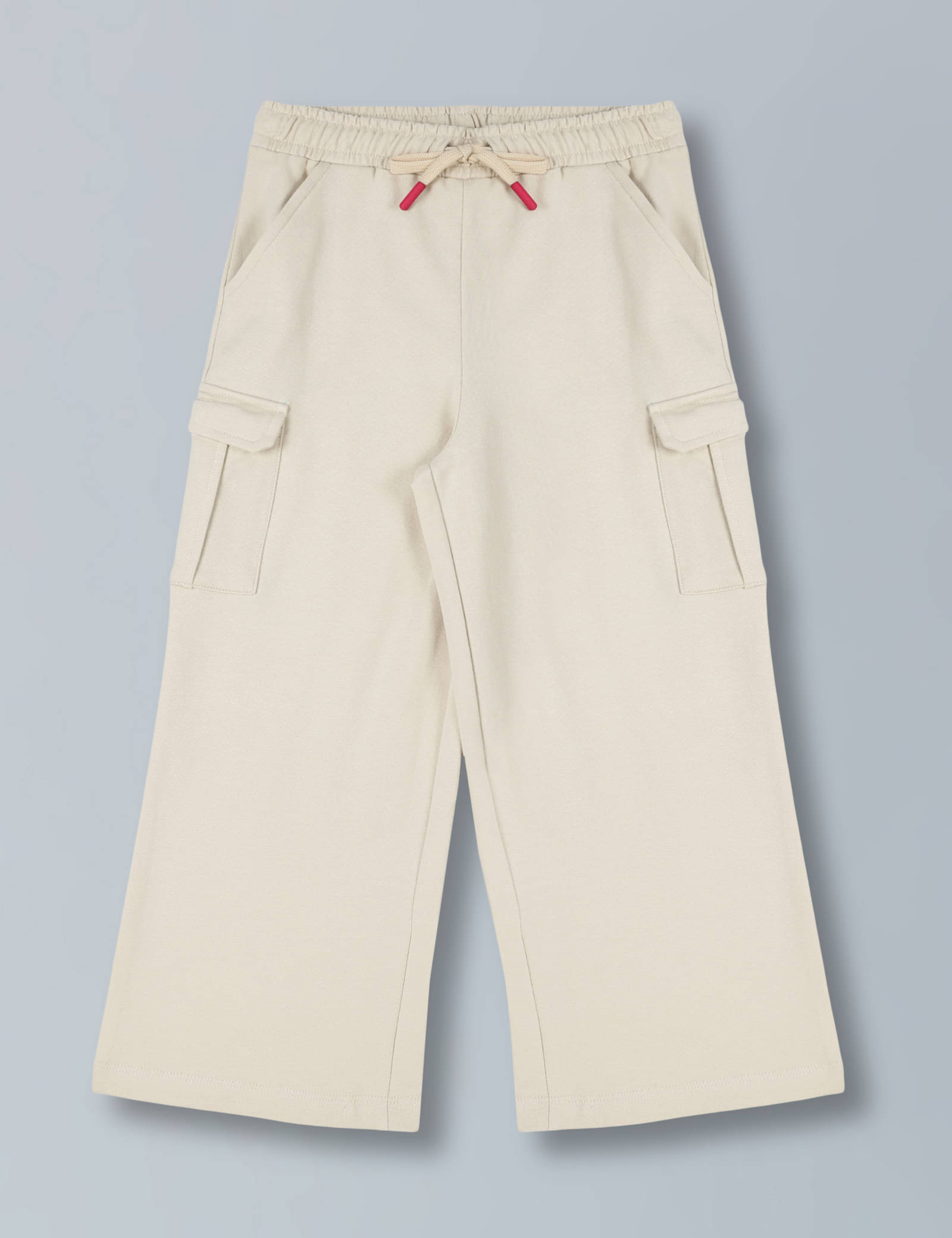     			PLUM TREE Pack of 1 Girls Cotton Cargos ( Beige )