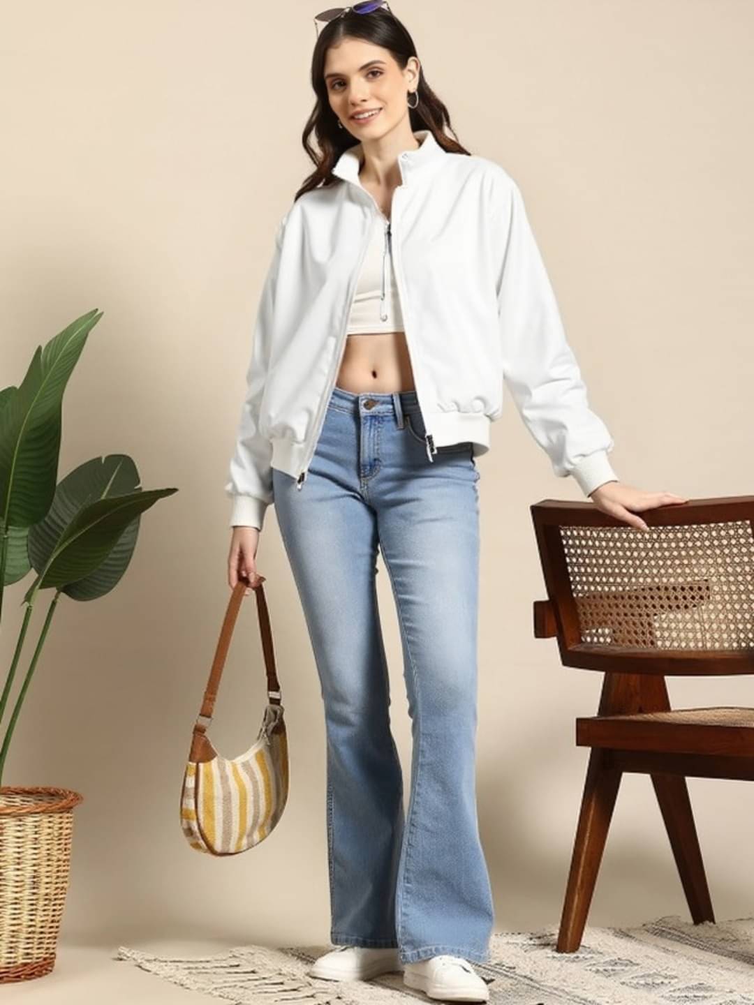 THECLASSICTOGS Women Bomber Jacket ( White ) THECLASSICTOGS Women Bomber Jacket ( White )