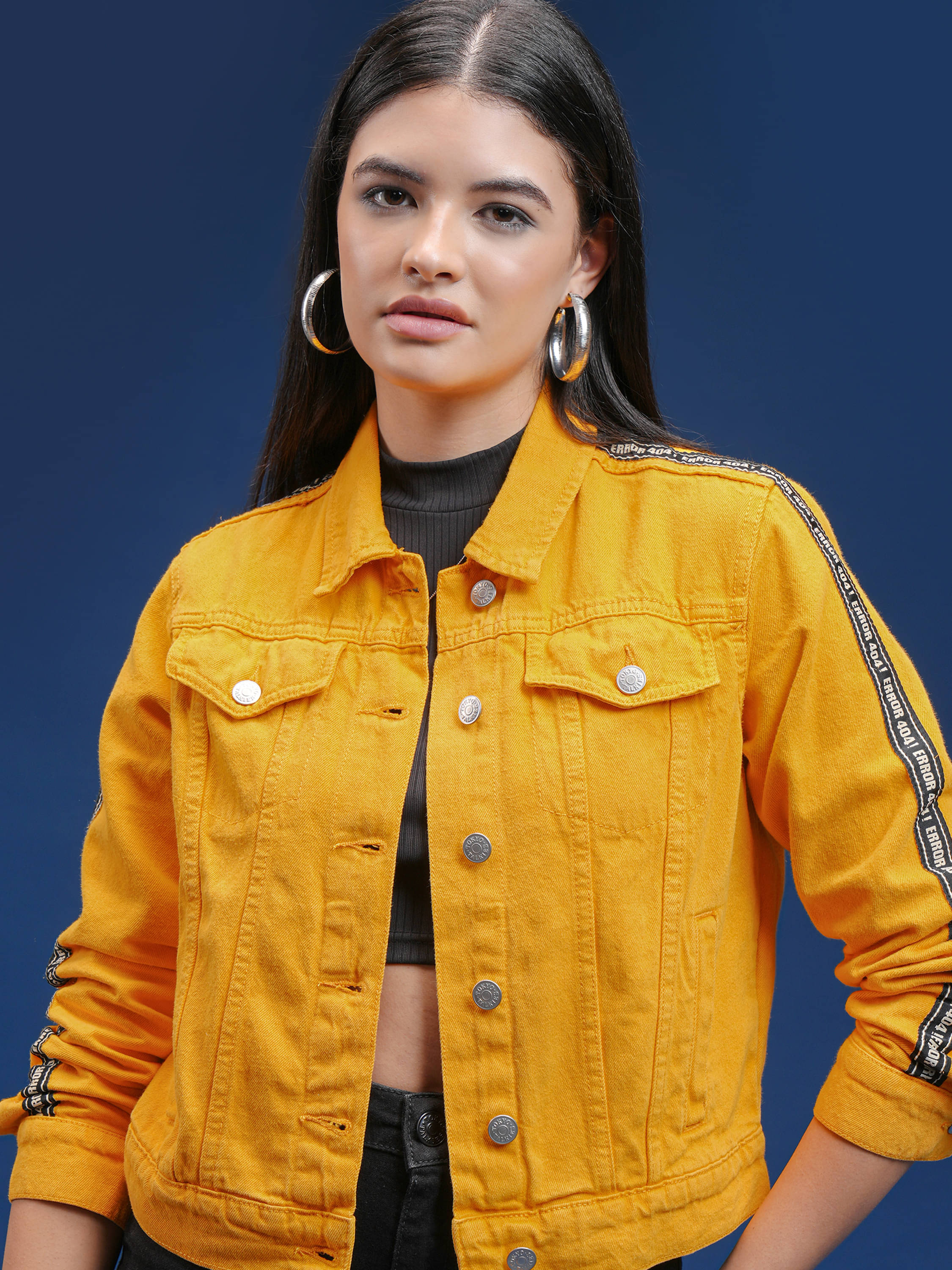     			Tokyo Talkies Women Denim Jacket ( Yellow )