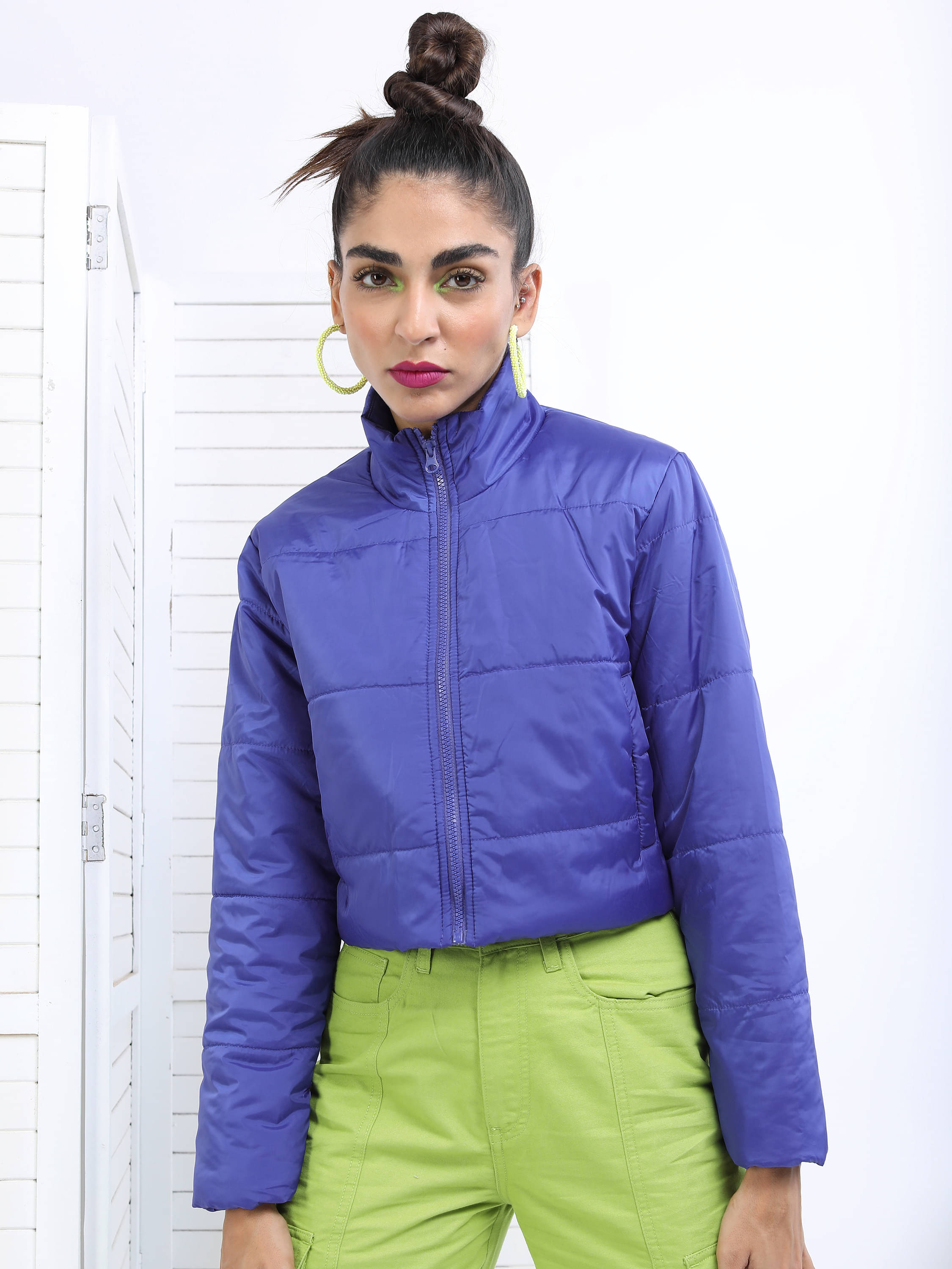     			Tokyo Talkies - Polyester Blend Blue Puffer