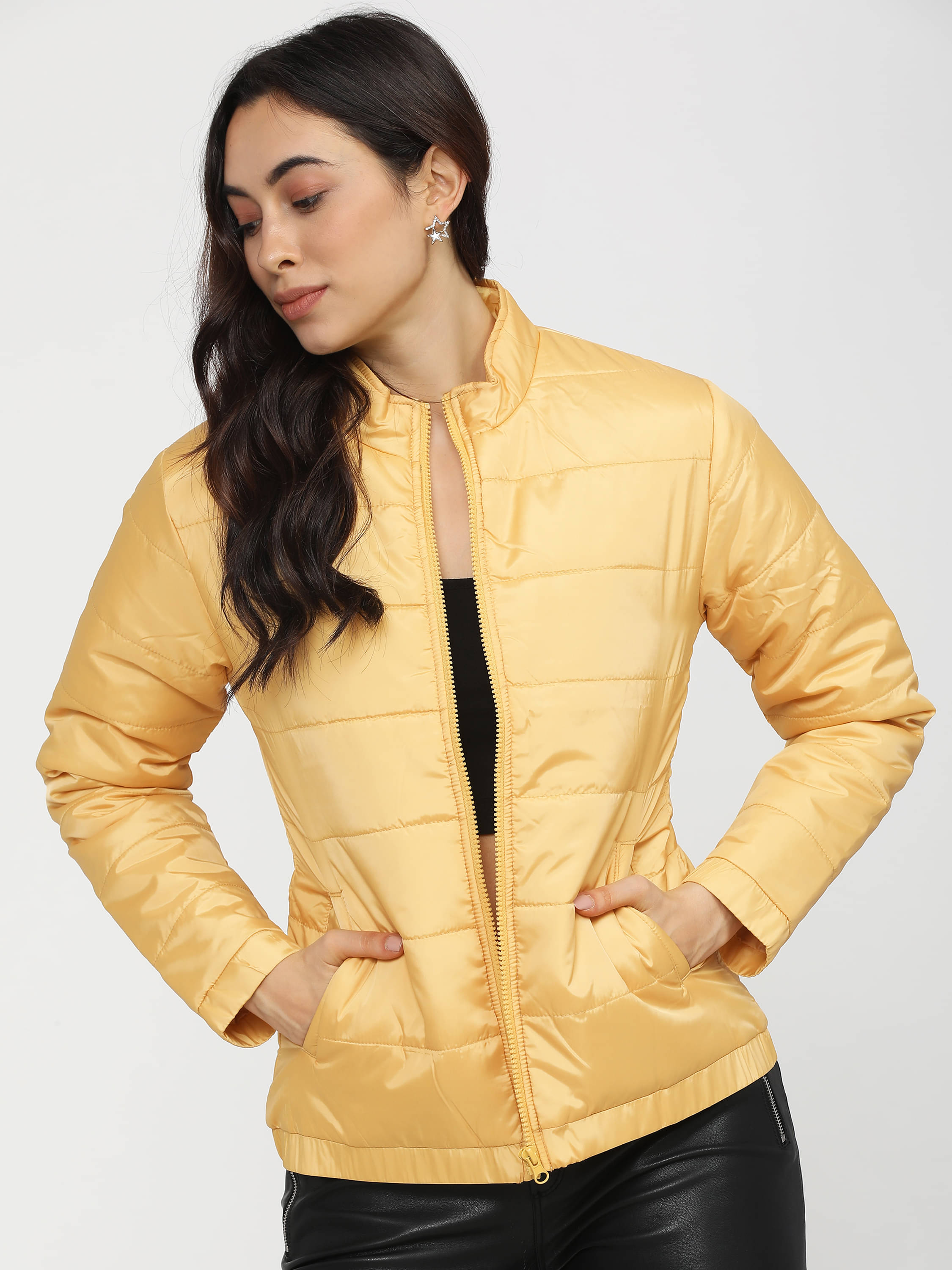     			Tokyo Talkies - Polyester Blend Multi Color Quilted/Padded Jackets