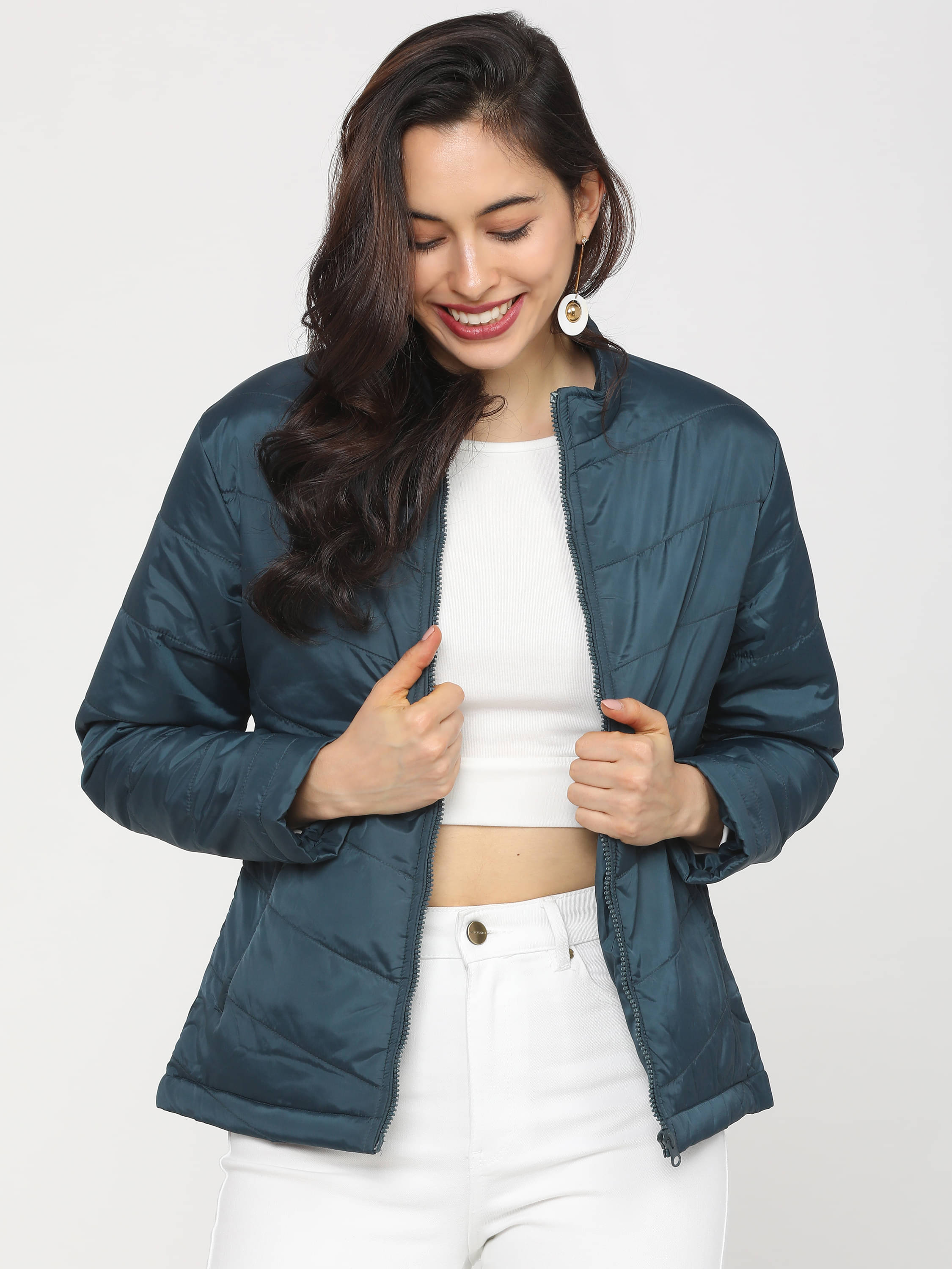     			Tokyo Talkies - Polyester Blend Multi Color Puffer