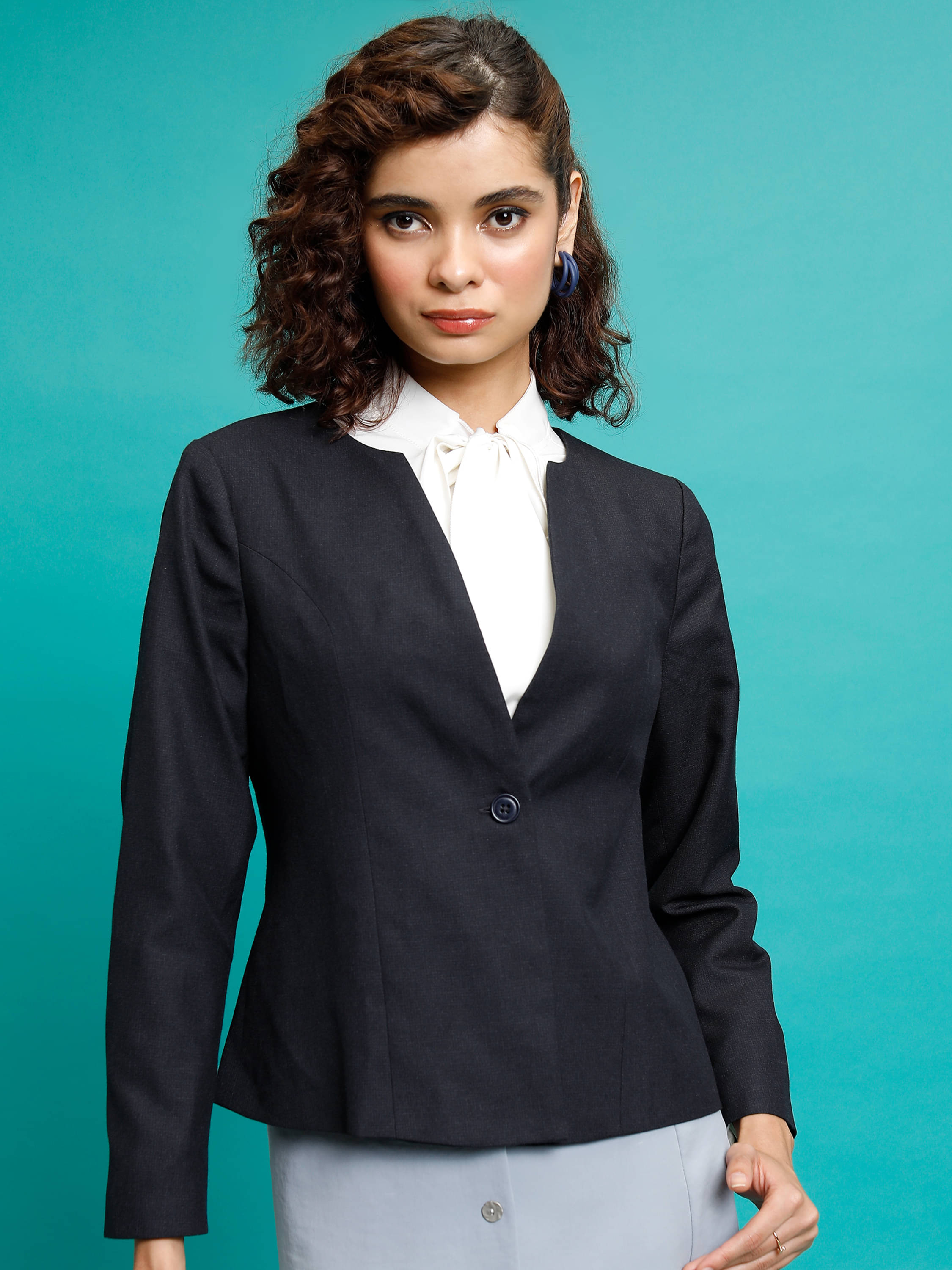 Tokyo Talkies - Polyester Blend Navy Blazers Tokyo Talkies - Polyester Blend Navy Blazers