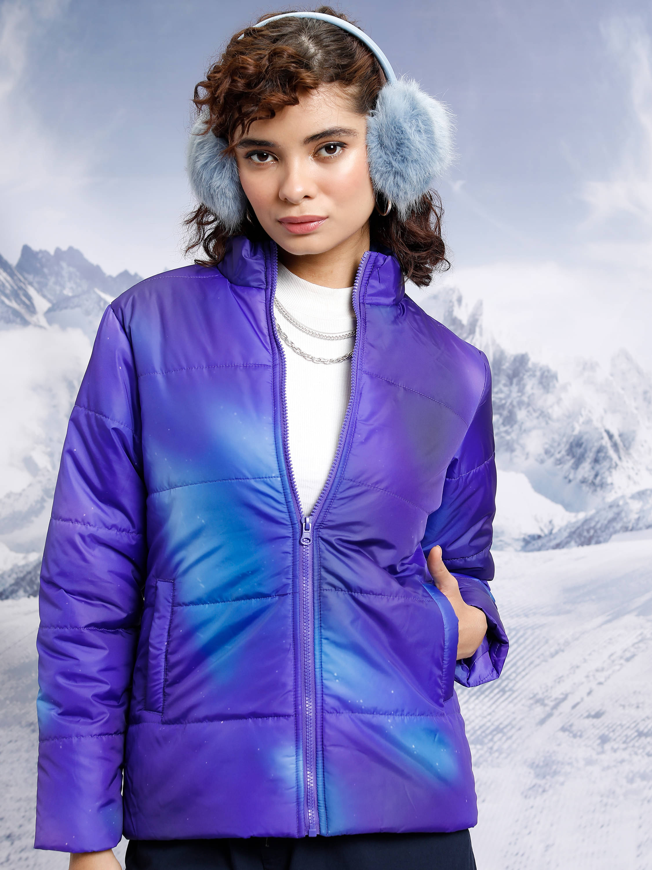 Tokyo Talkies - Polyester Blend Navy Puffer Tokyo Talkies - Polyester Blend Navy Puffer
