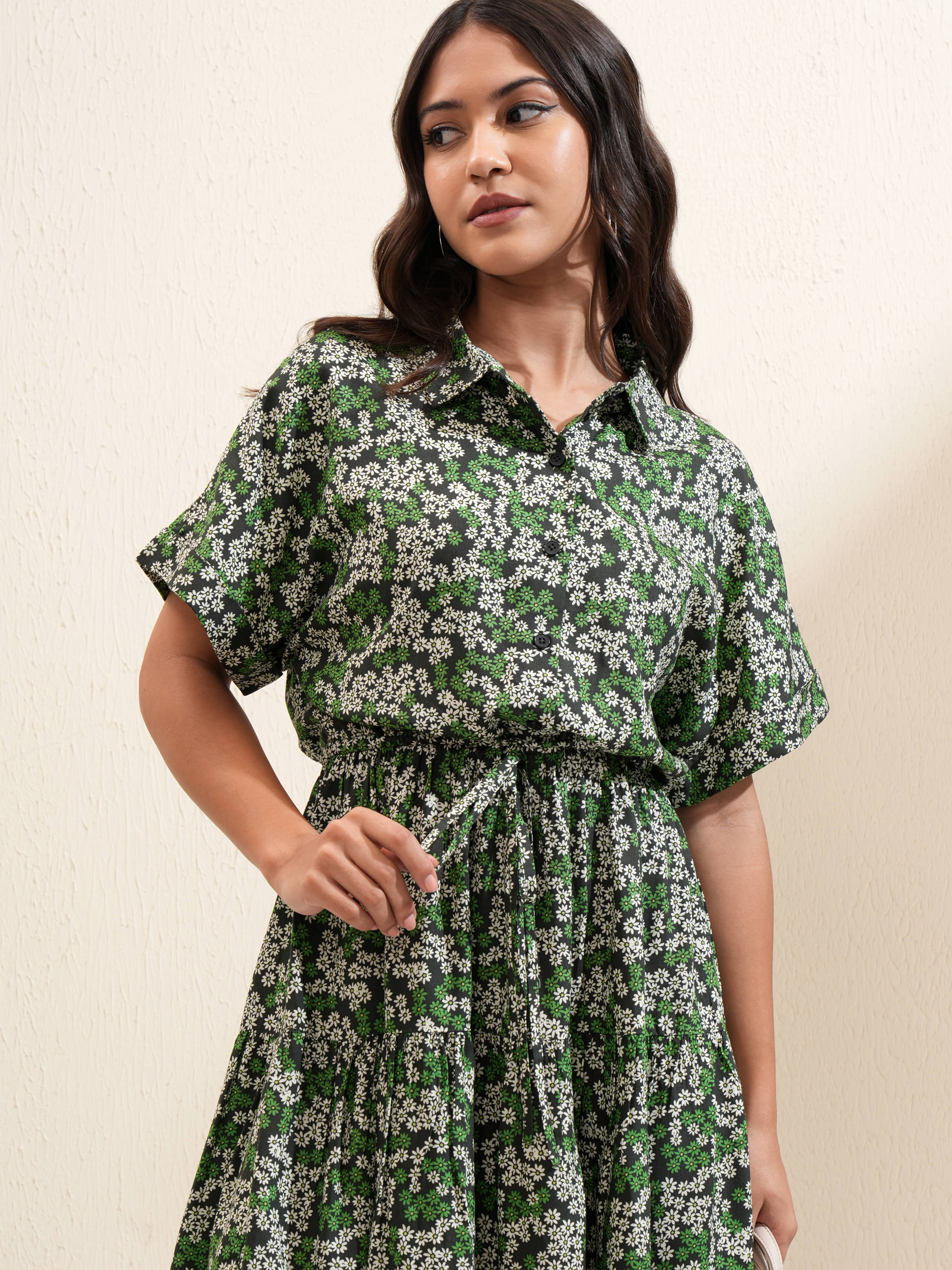 Tokyo Talkies Women Viscose Printed Shirt Dress ( Multi Color ) Tokyo Talkies Women Viscose Printed Shirt Dress ( Multi Color )