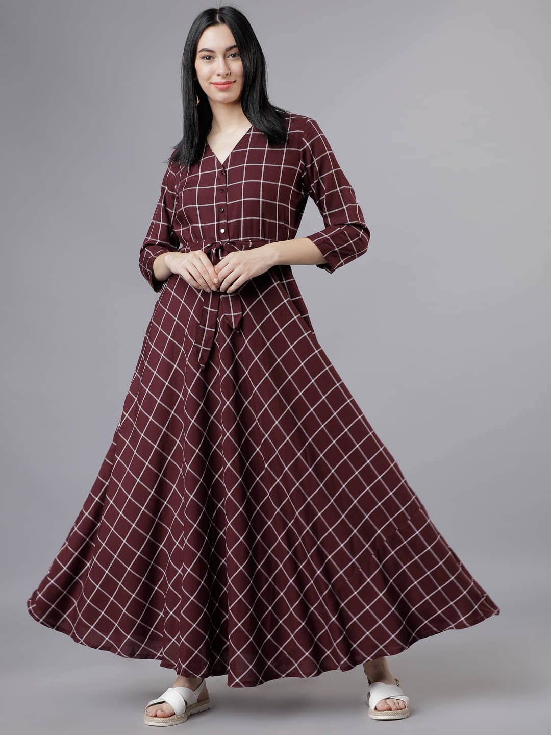     			Tokyo Talkies Women Viscose Striped Maxi ( Multi Color )