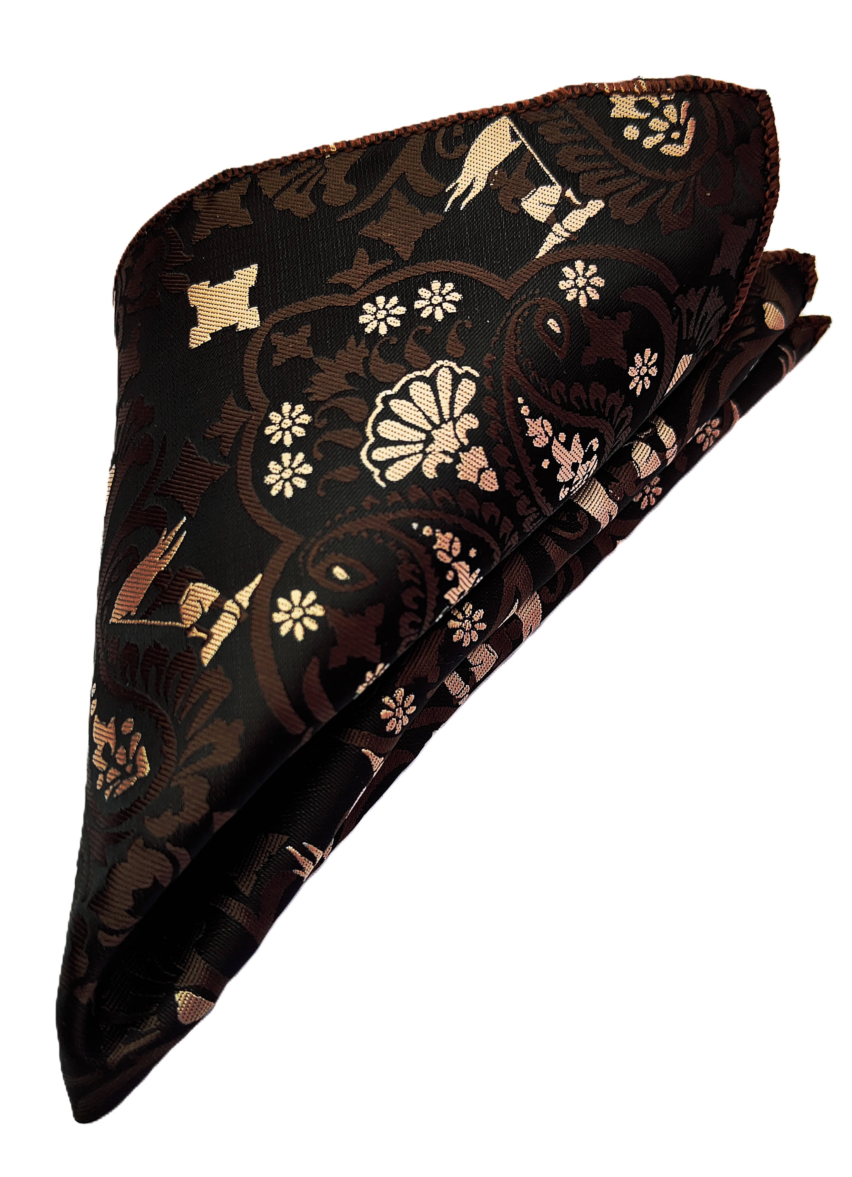 Voici Brown Microfibre Men's Pocket Square ( Pack of 1 ) Voici Brown Microfibre Men's Pocket Square ( Pack of 1 )