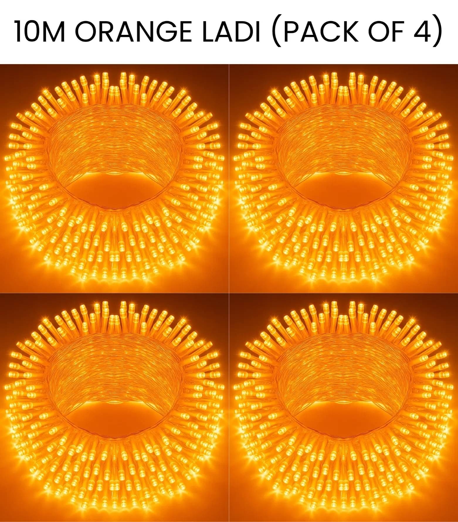    			ZESTRUM Orange 10 Mtr String Light ( Pack of 4 )