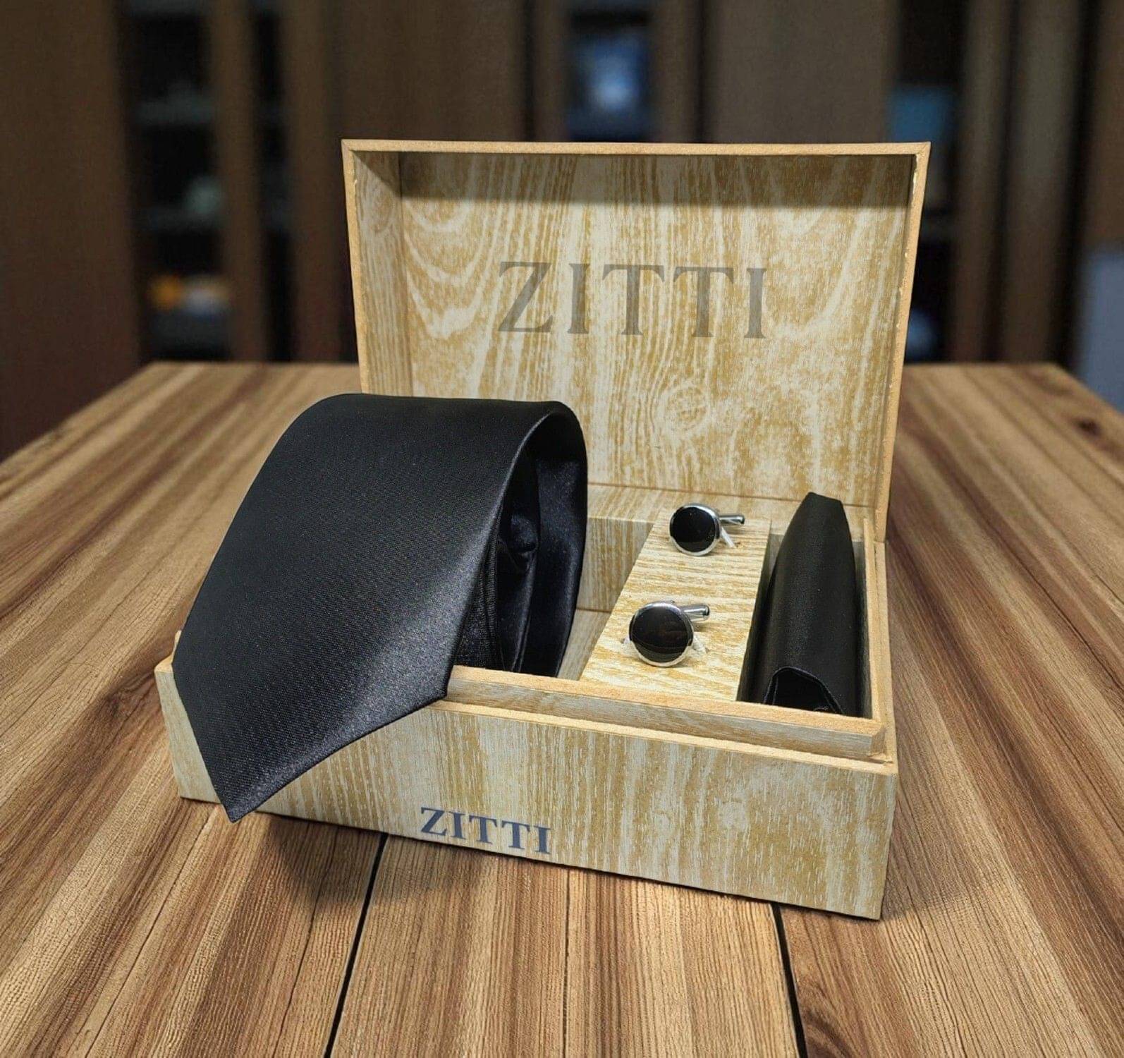 ZITTI Black Plain Silk Combo ZITTI Black Plain Silk Combo