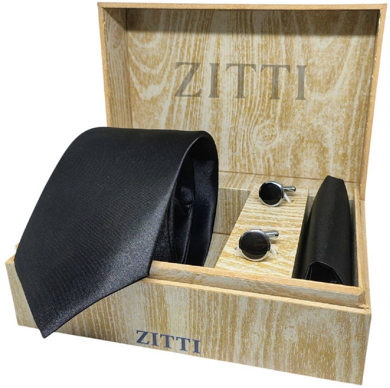 ZITTI Black Plain Silk Combo     			ZITTI Black Plain Silk Combo