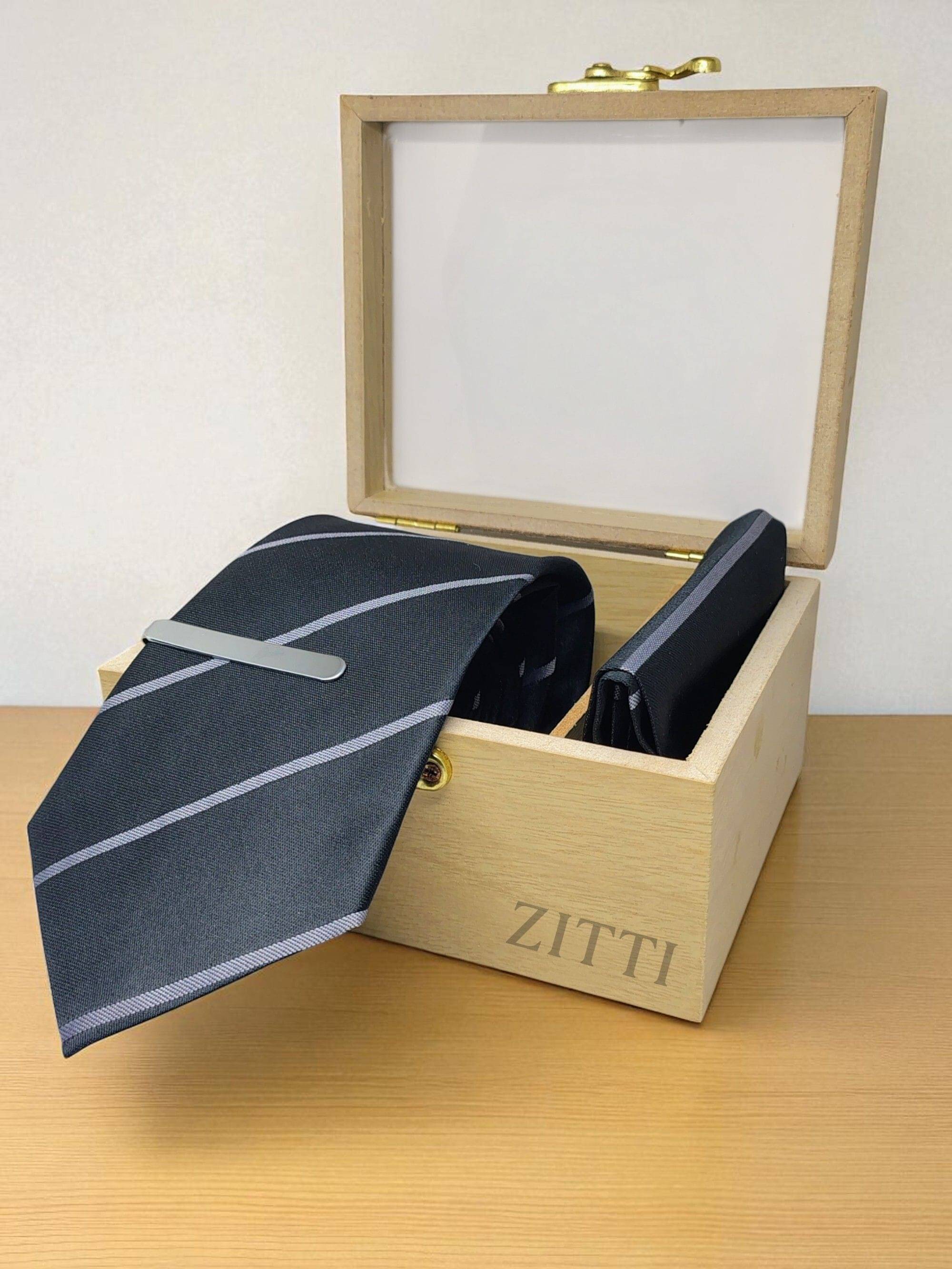 ZITTI Black Stripes Silk Combo     			ZITTI Black Stripes Silk Combo