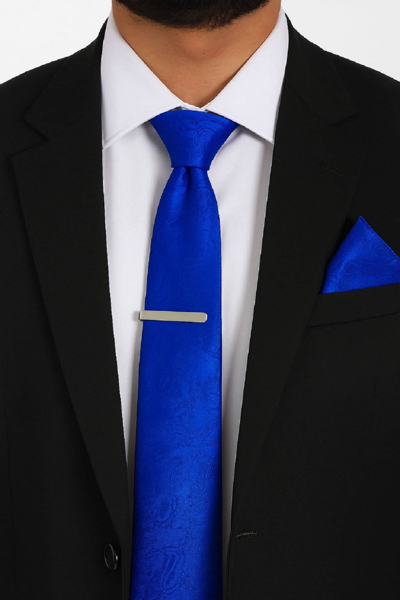     			ZITTI Blue Abstract Silk Combo