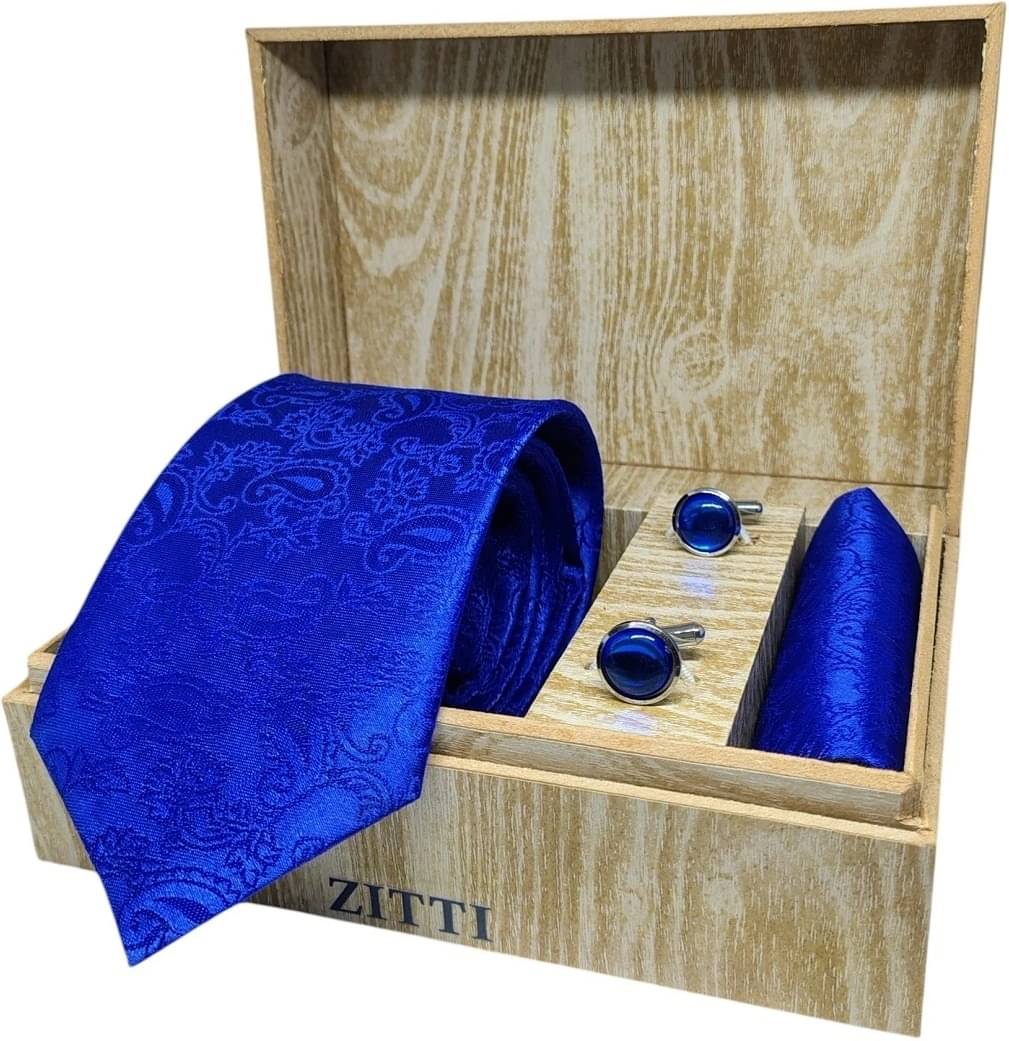 ZITTI Blue Abstract Silk Combo ZITTI Blue Abstract Silk Combo