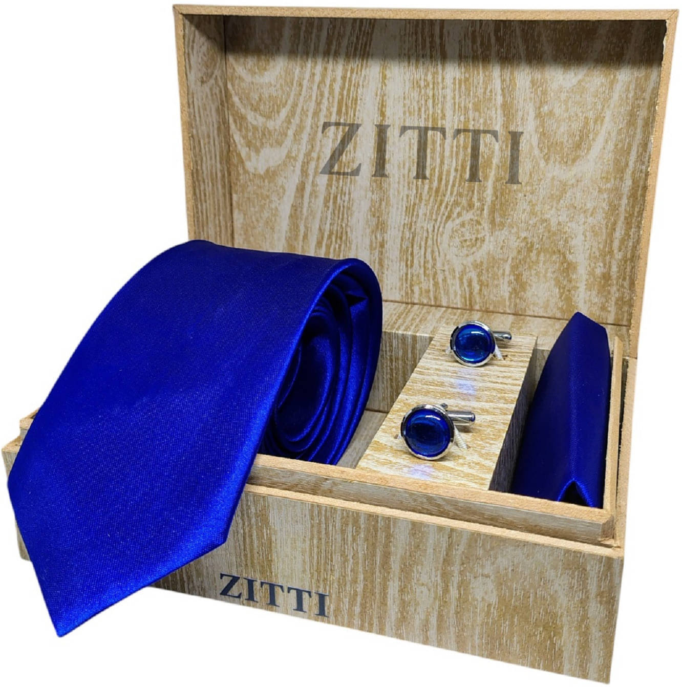 ZITTI Blue Plain Silk Combo ZITTI Blue Plain Silk Combo