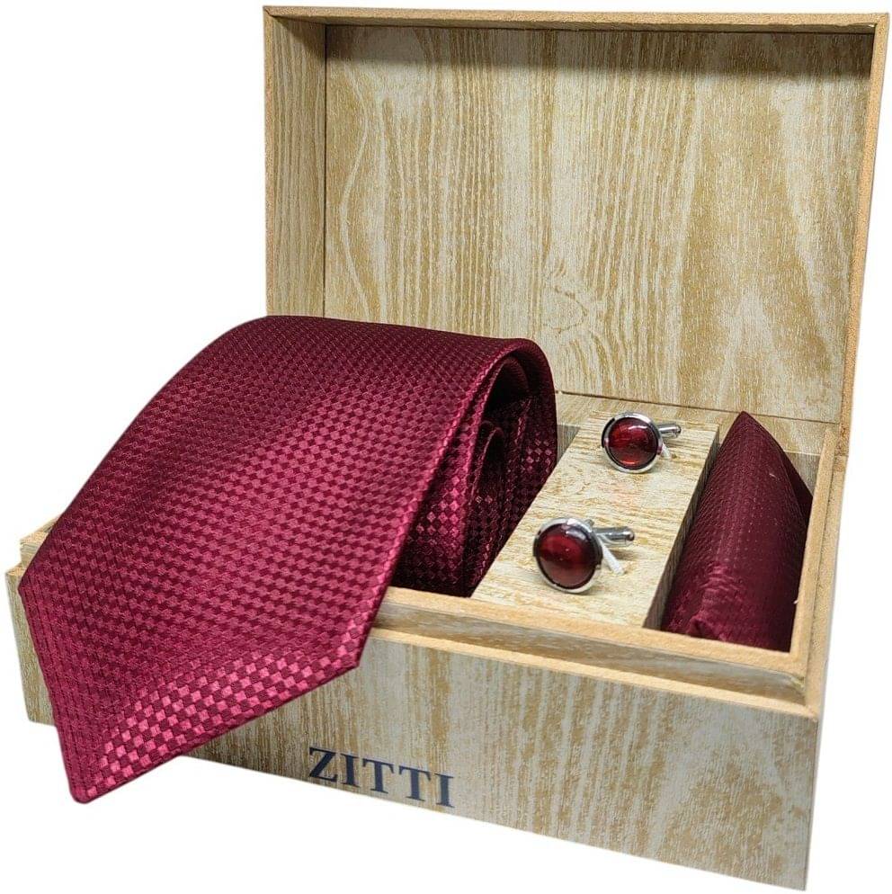 ZITTI Maroon Abstract Silk Combo ZITTI Maroon Abstract Silk Combo