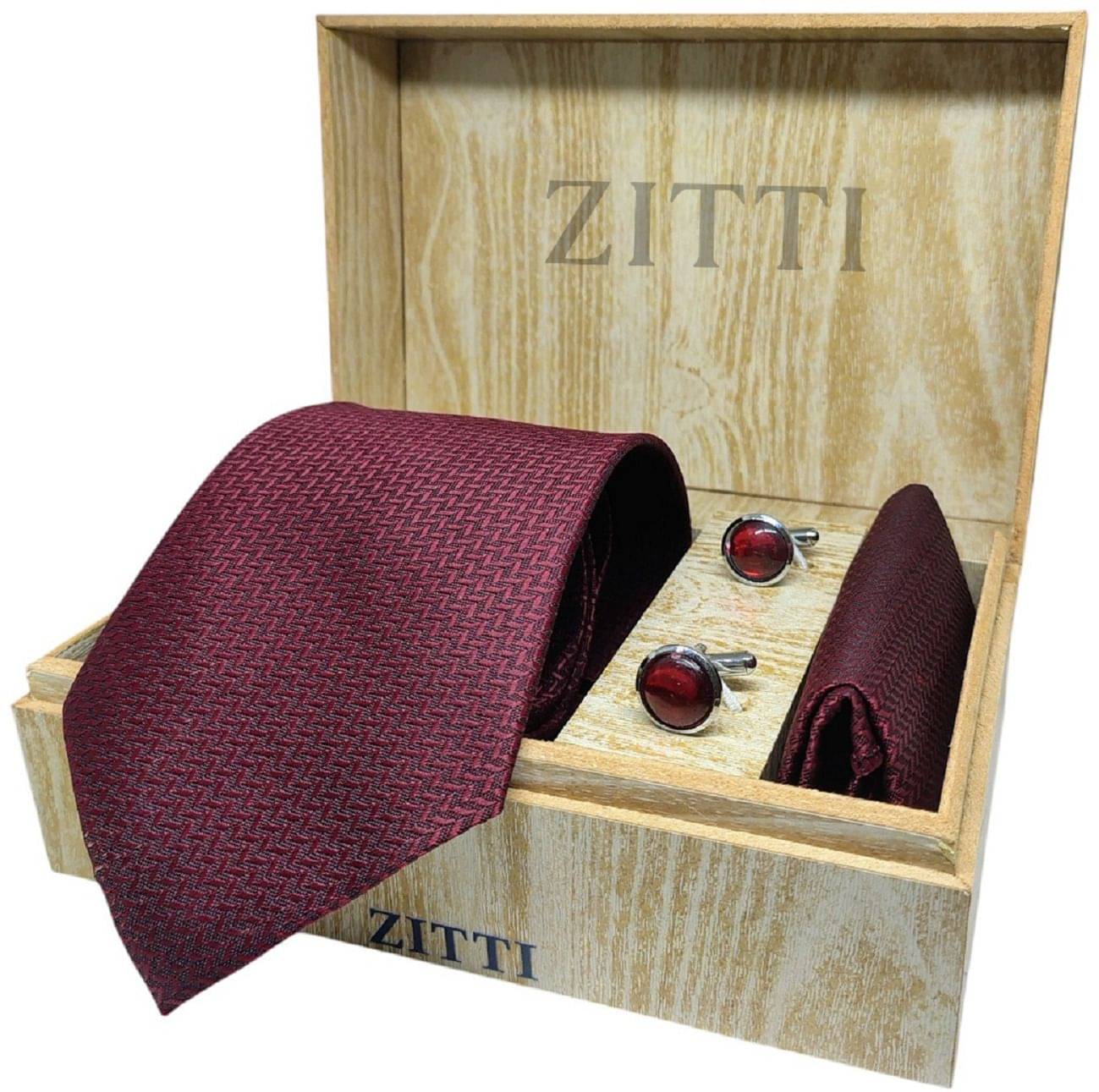     			ZITTI Maroon Abstract Silk Combo
