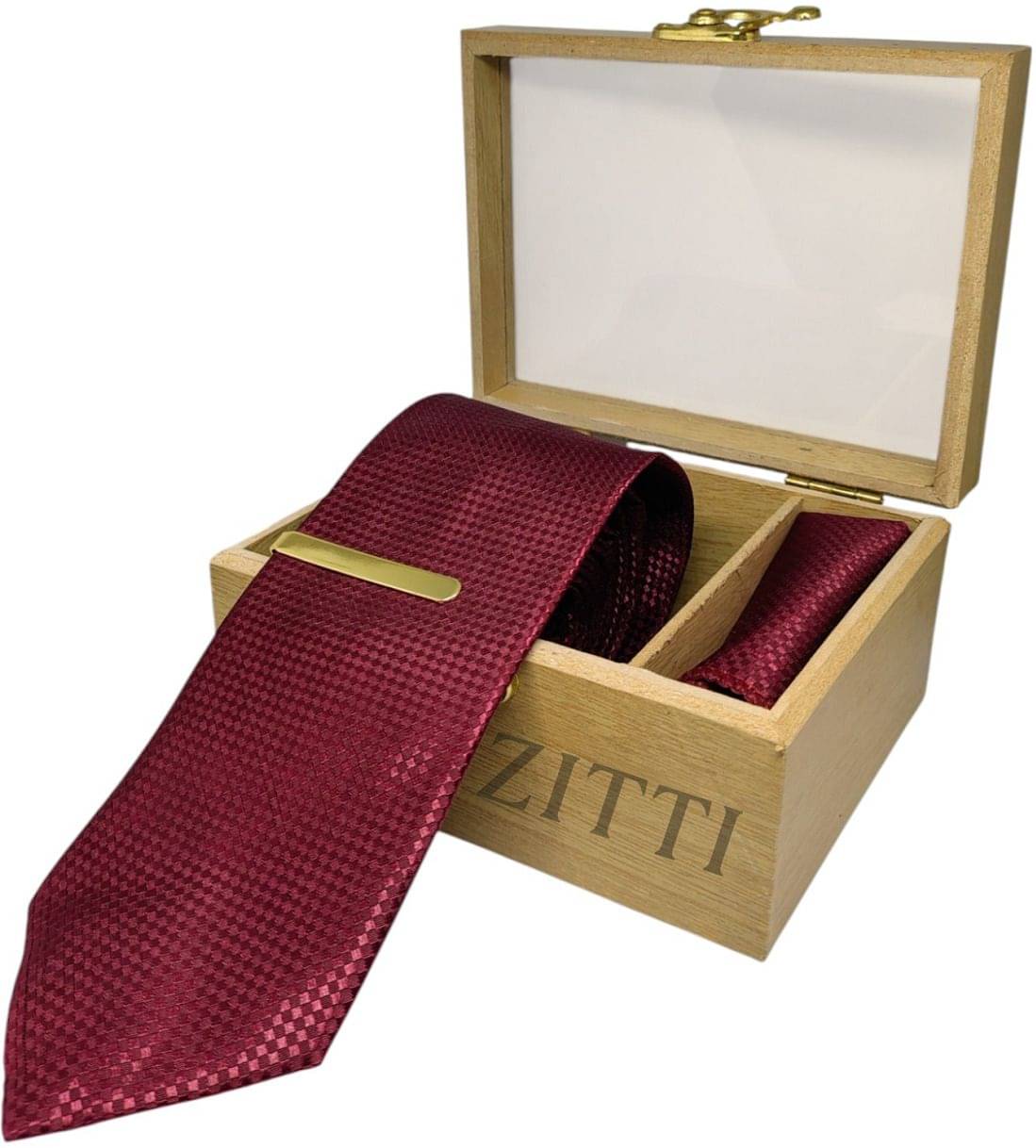     			ZITTI Maroon Abstract Silk Combo