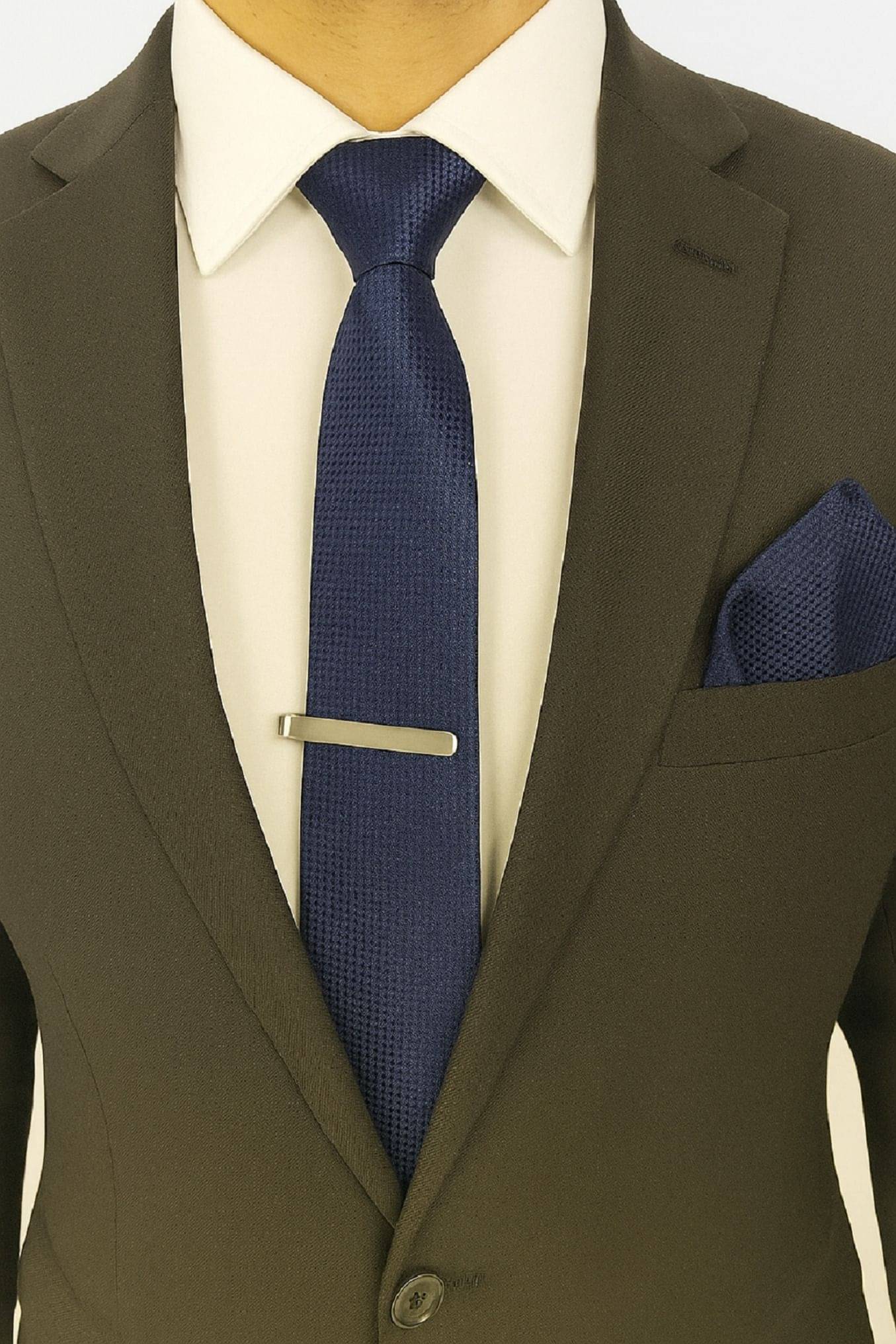     			ZITTI Navy Abstract Silk Combo