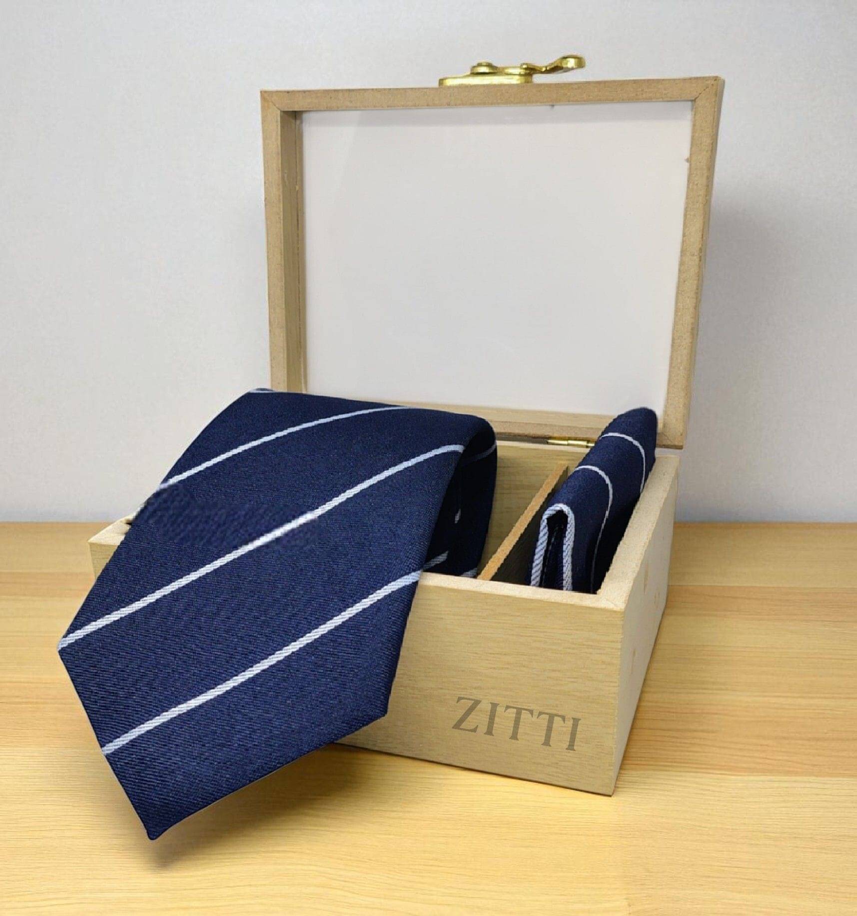 ZITTI Navy Abstract Silk Combo ZITTI Navy Abstract Silk Combo