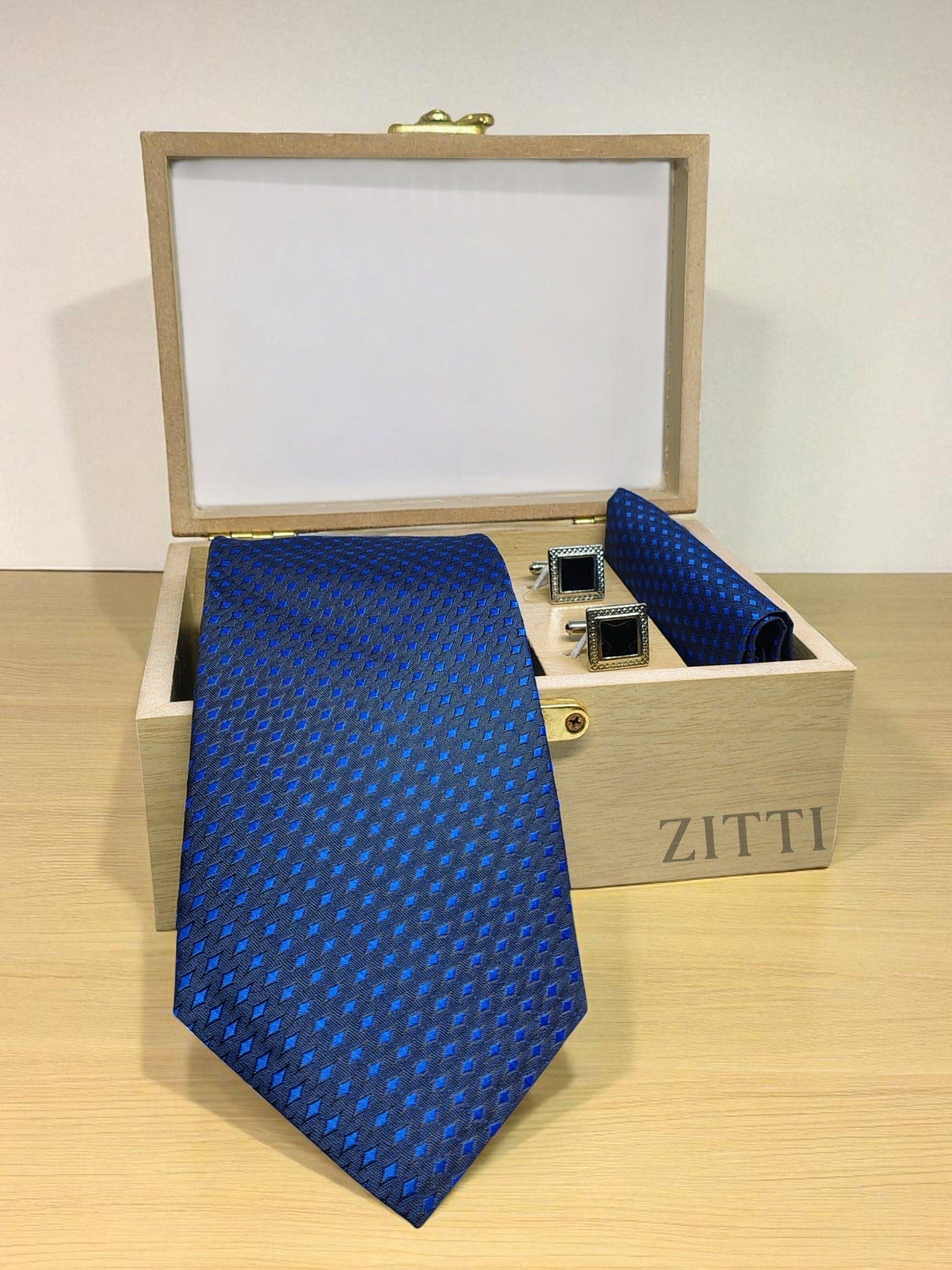 ZITTI Navy Abstract Silk Combo ZITTI Navy Abstract Silk Combo