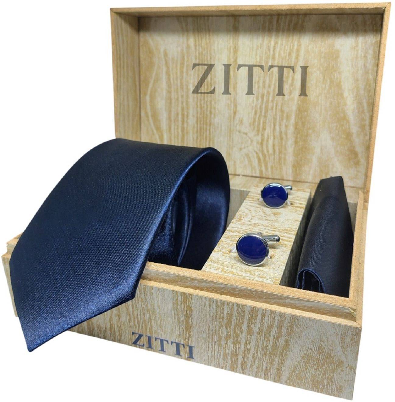 ZITTI Navy Plain Silk Combo ZITTI Navy Plain Silk Combo
