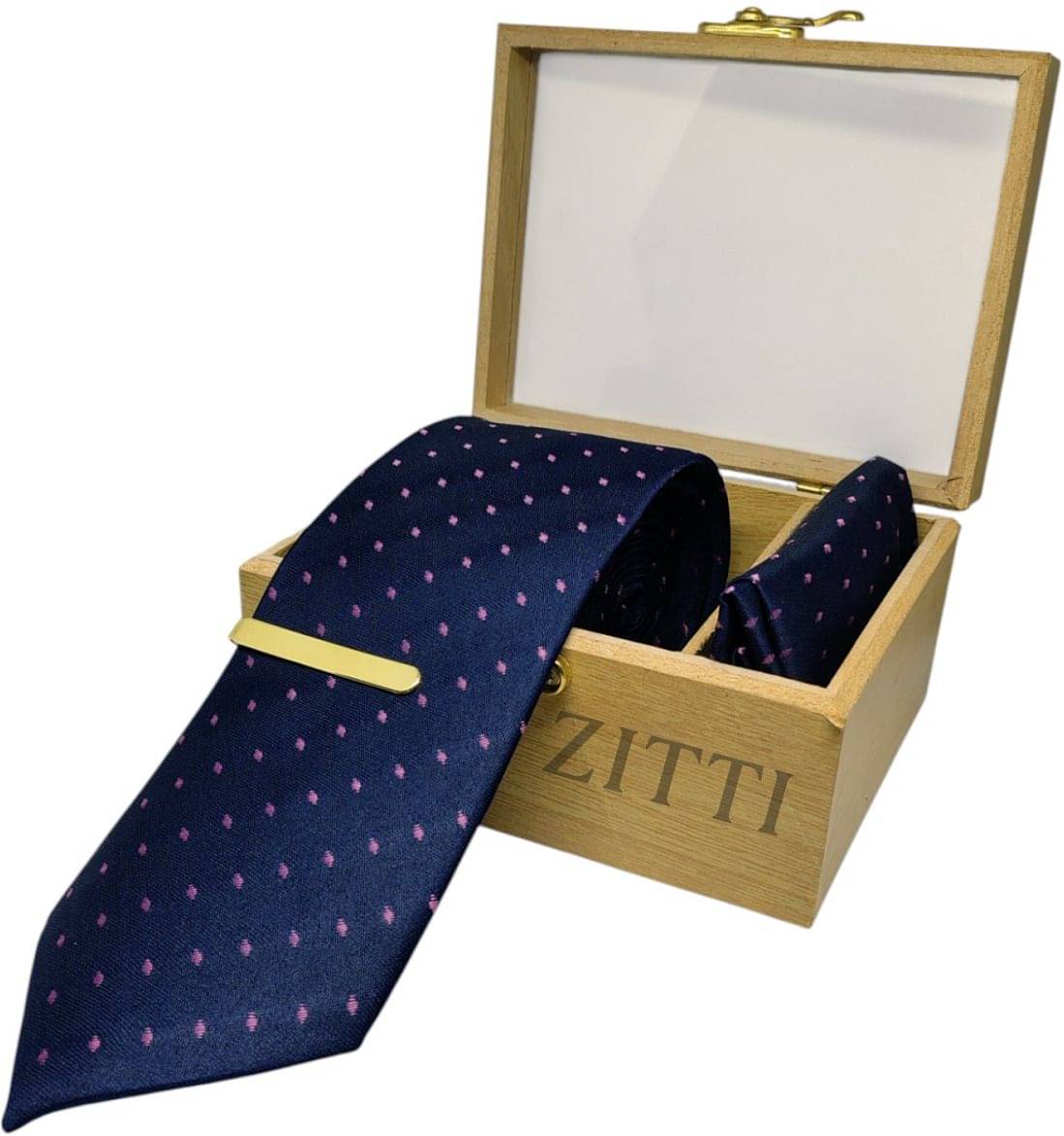 ZITTI Navy Polka Dots Silk Combo ZITTI Navy Polka Dots Silk Combo