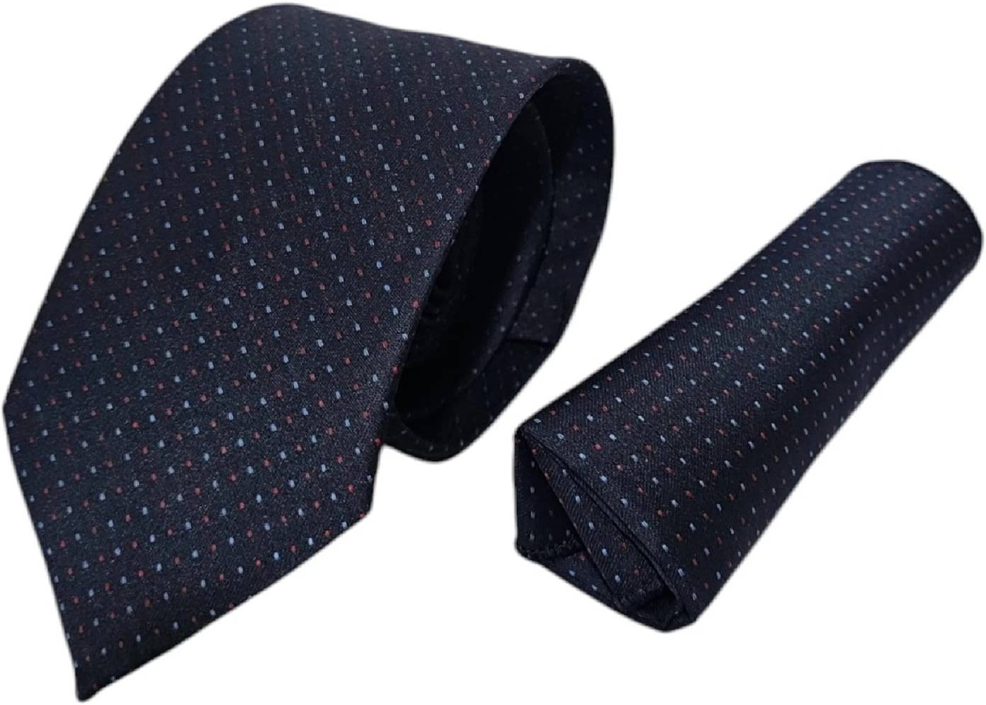     			ZITTI Navy Polka Dots Silk Combo