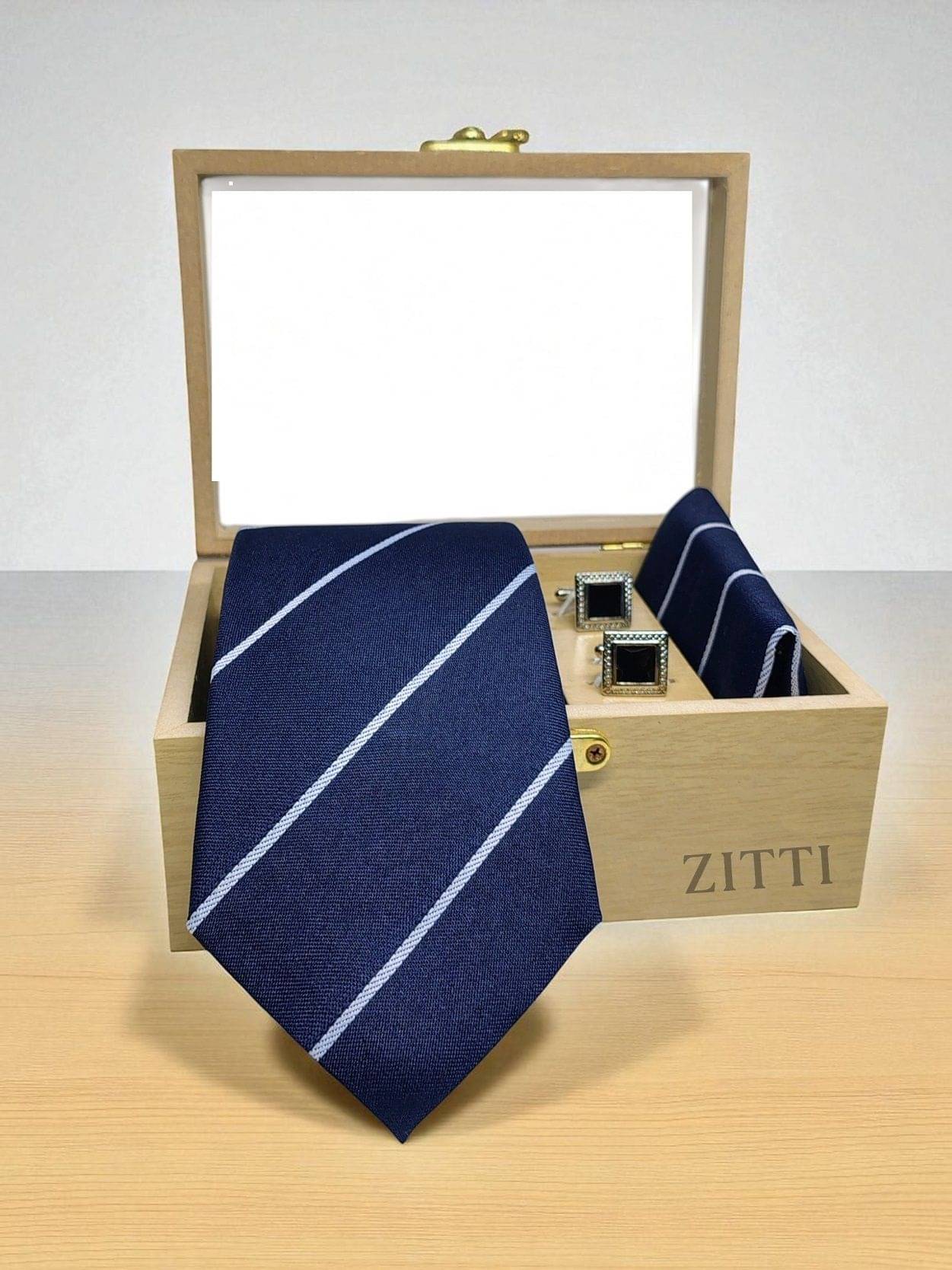ZITTI Navy Stripes Silk Combo ZITTI Navy Stripes Silk Combo