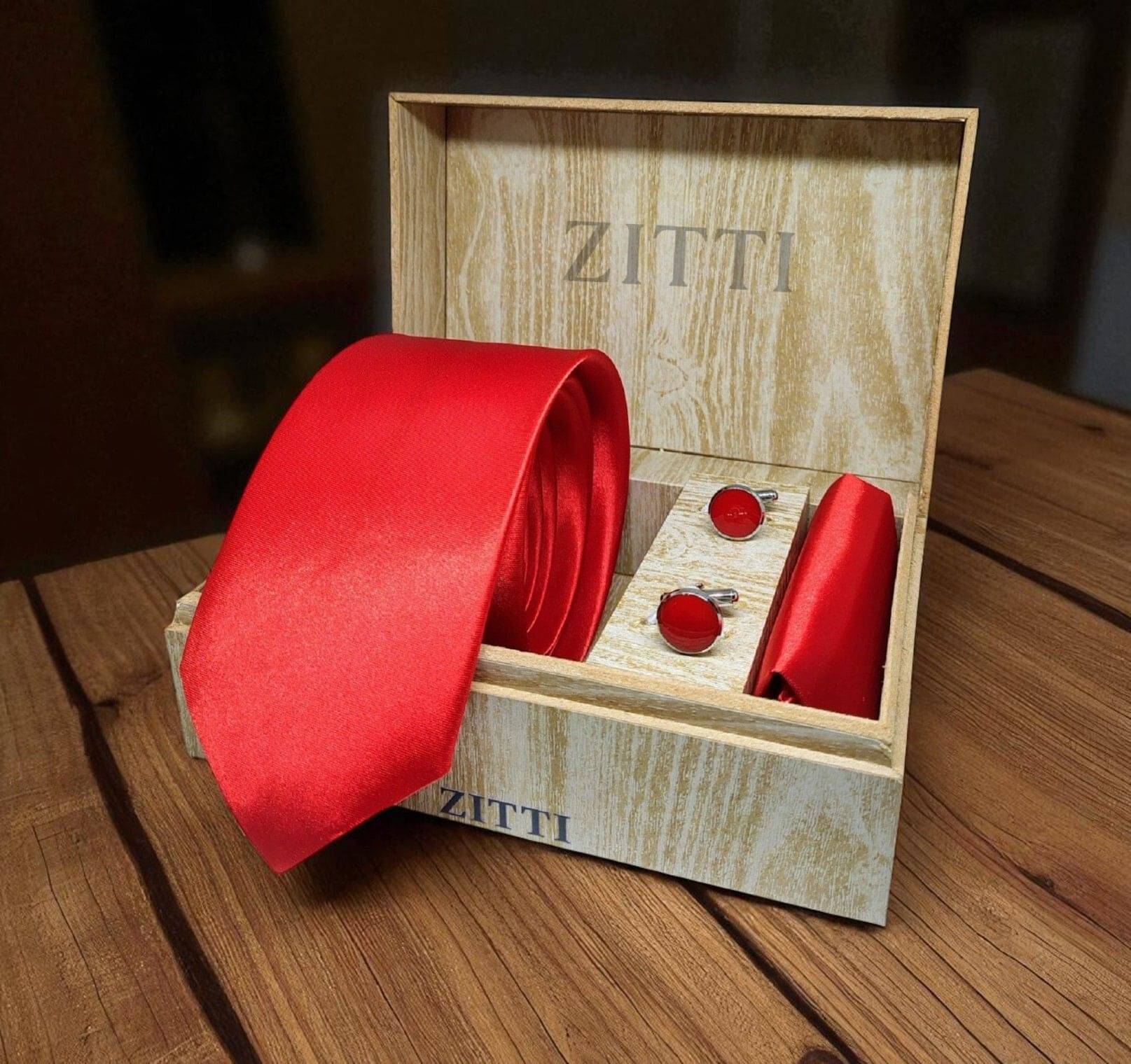     			ZITTI Red Plain Silk Combo