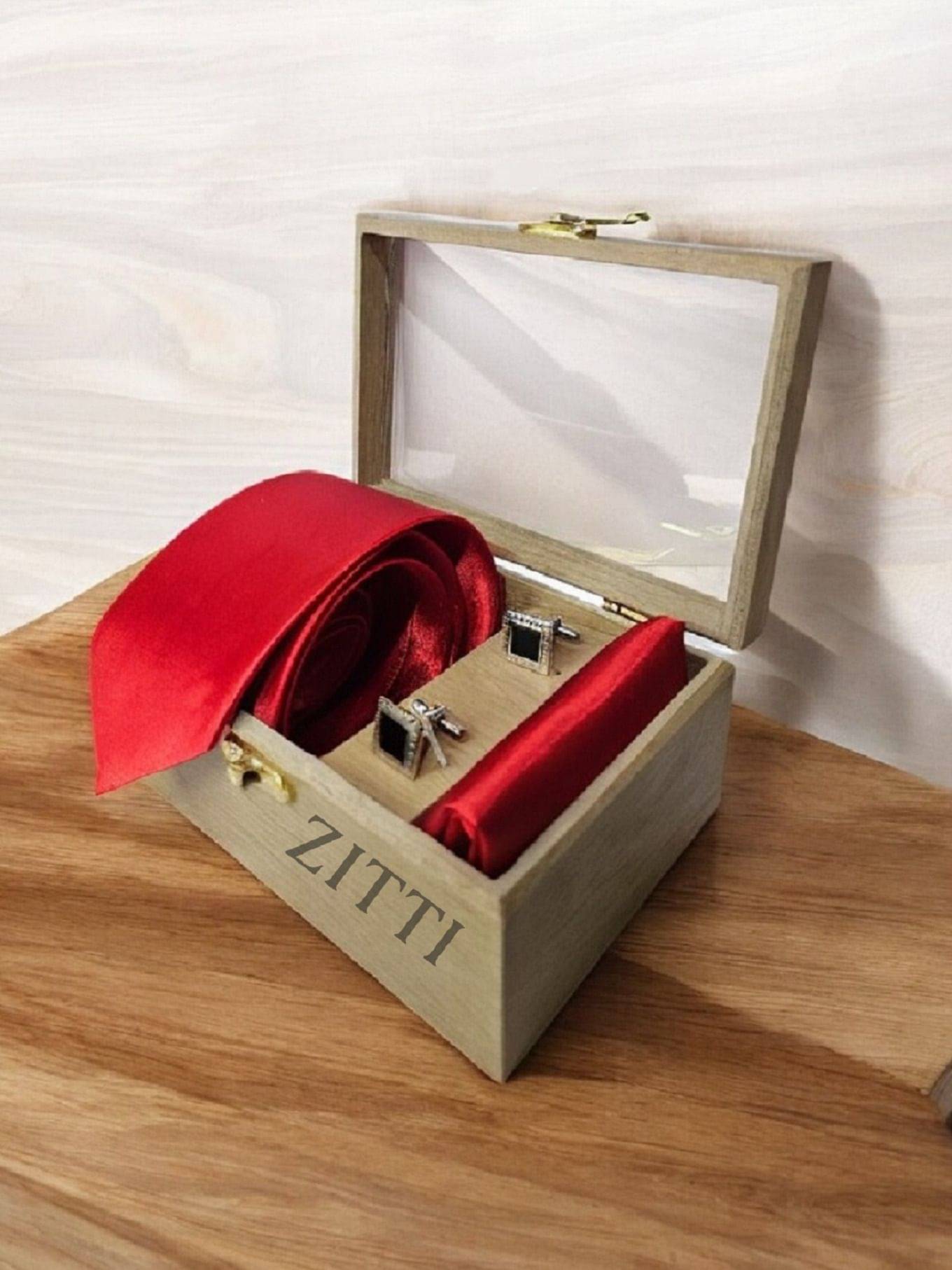     			ZITTI Red Plain Silk Combo