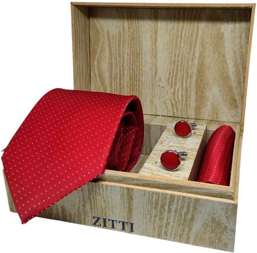 ZITTI Red Polka Dots Silk Combo ZITTI Red Polka Dots Silk Combo