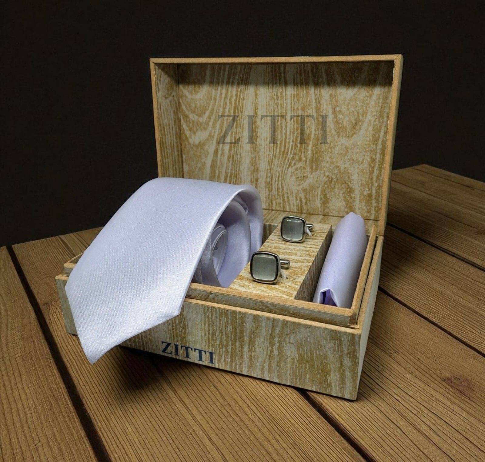     			ZITTI White Plain Silk Combo