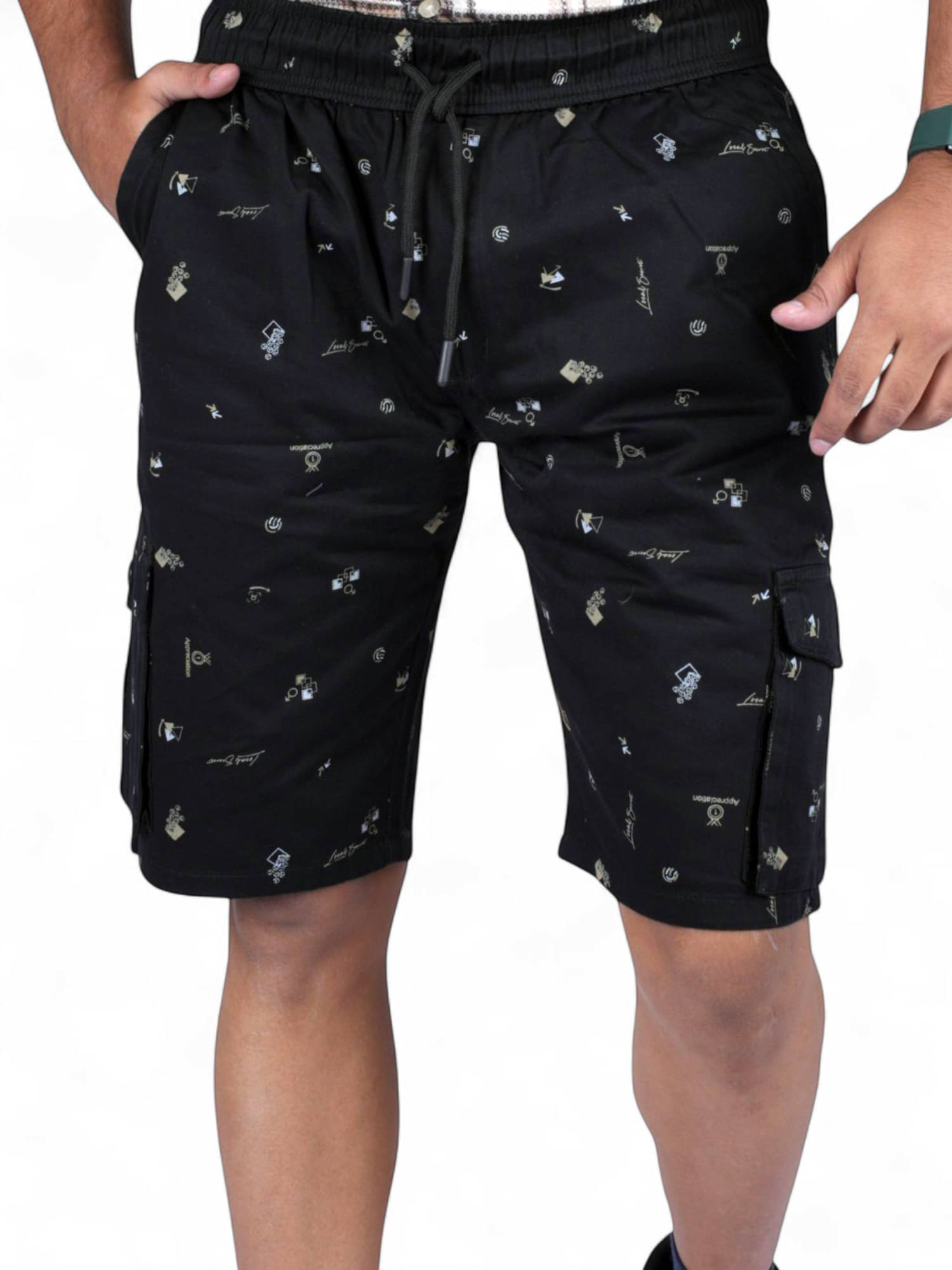     			plounge Black Cotton Blend Men's Shorts ( Pack of 1 )