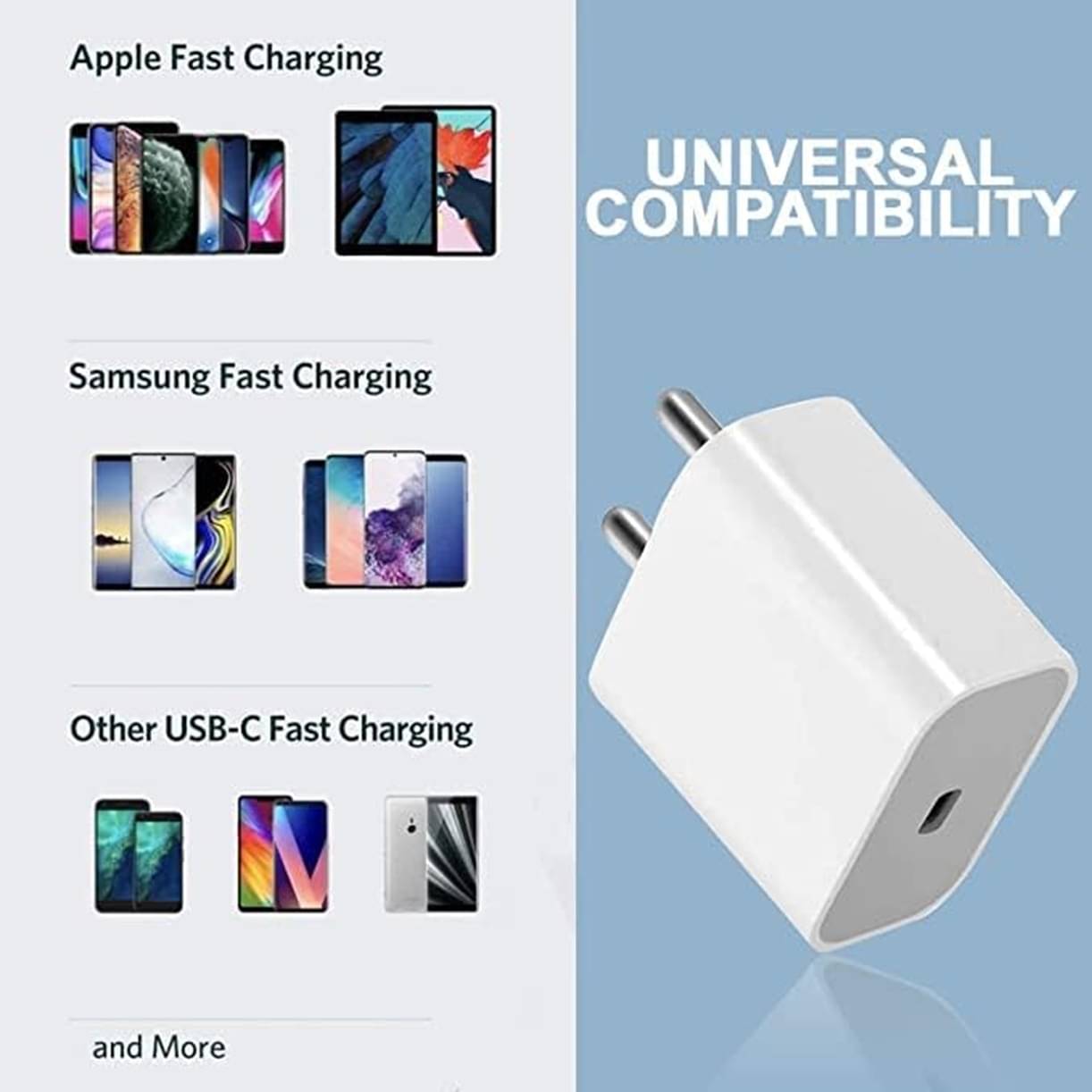     			35W Type-C Quick Charging Adapter | Lightweight and Durable Charger for Smartphones, Tablets, Laptops | Overheat, Overvoltage & Short Circuit Protection | Travel-Friendly