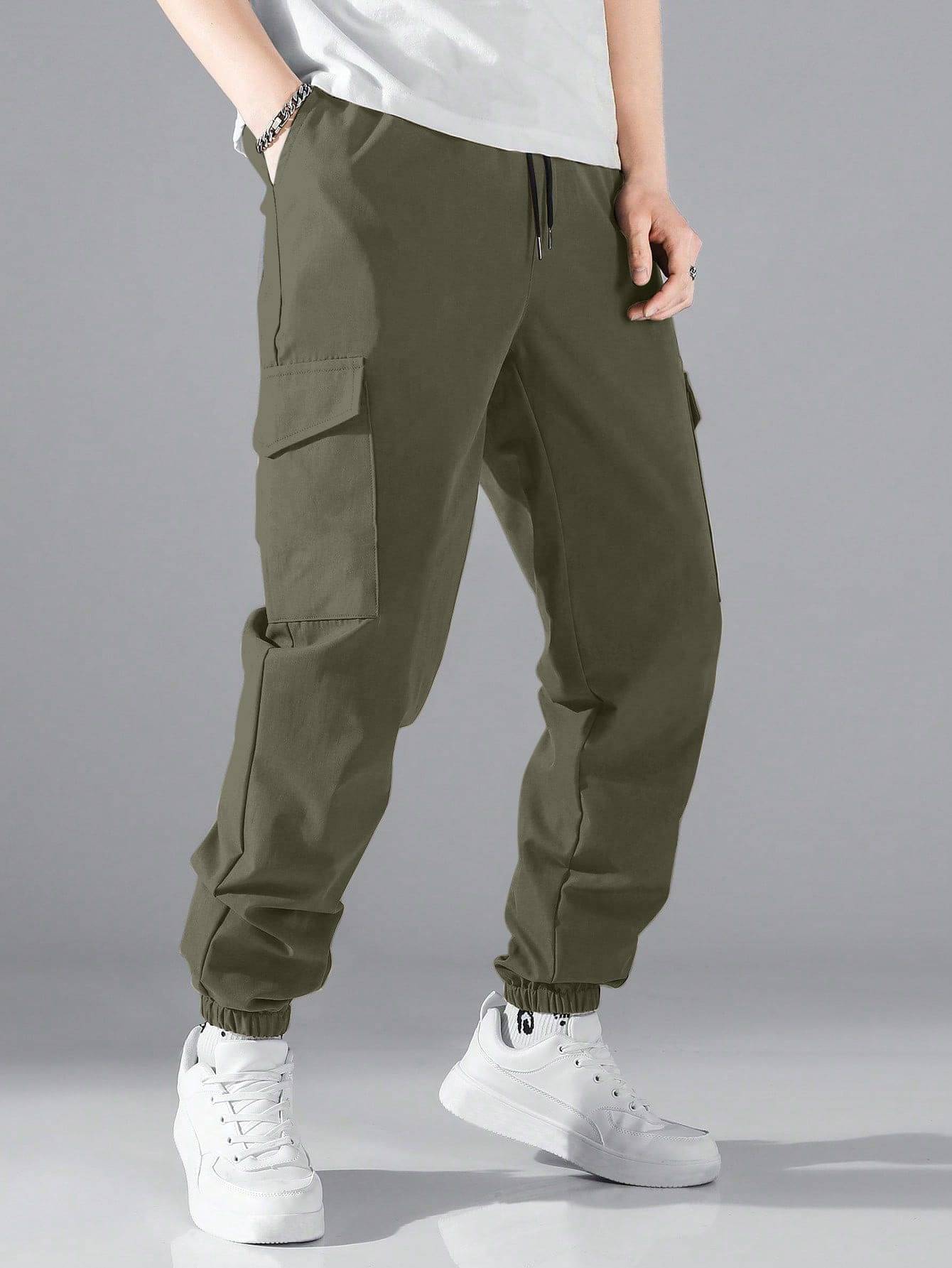 Aahwan Green Cotton Blend Men's Joggers ( Pack of 1 )     			Aahwan Green Cotton Blend Men's Joggers ( Pack of 1 )