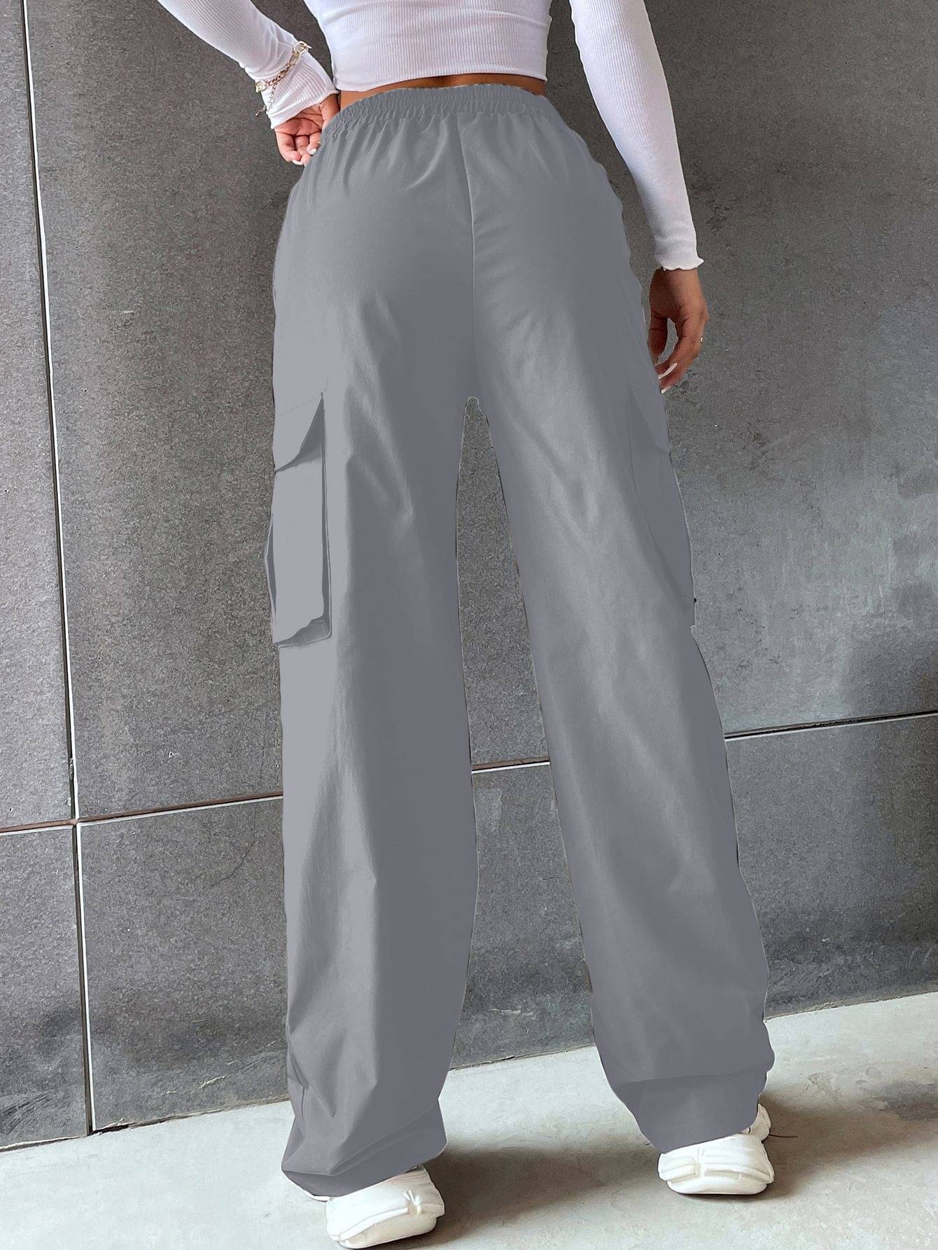     			Aahwan Women Cotton Blend Casual Trousers ( Grey )