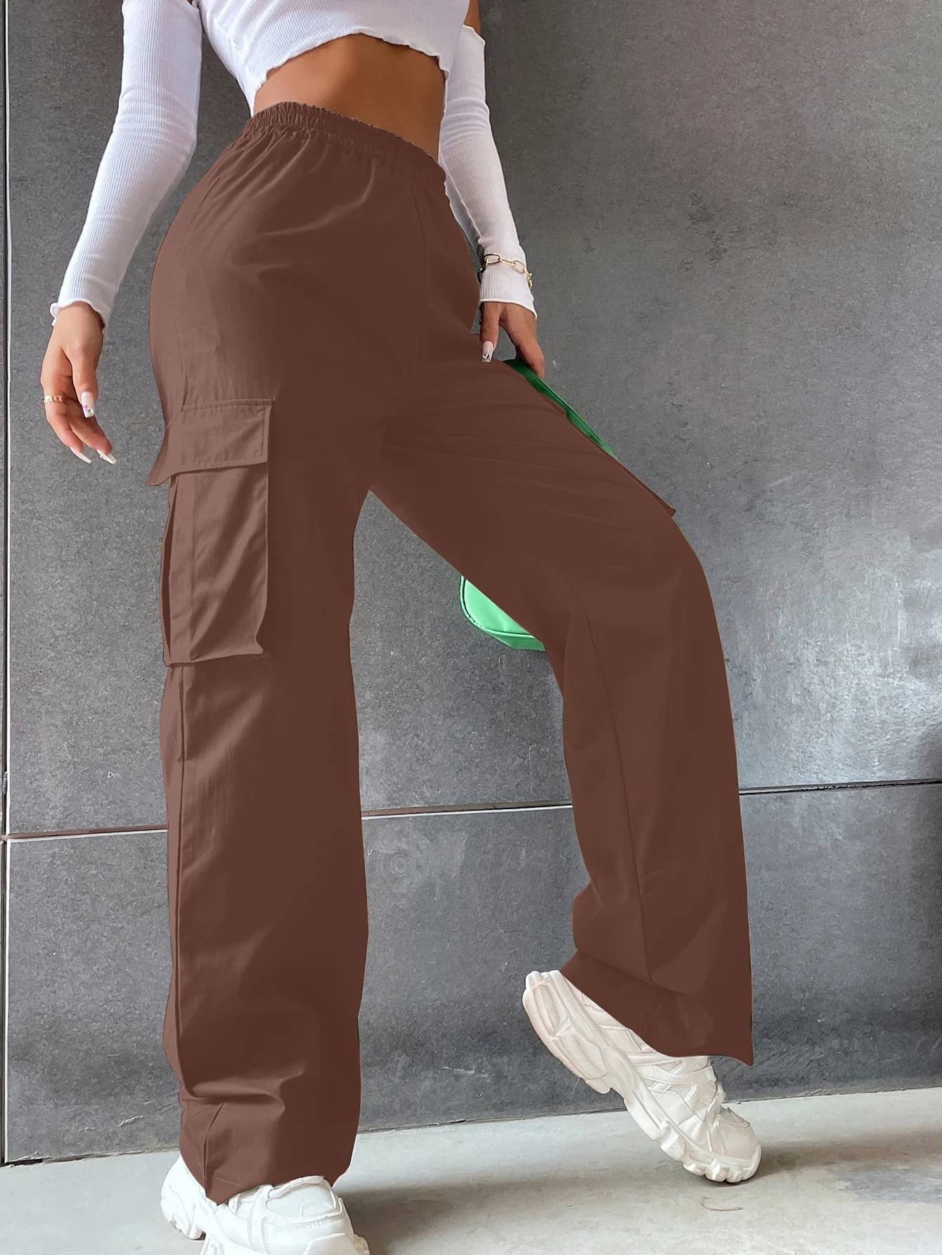 Aahwan Women Cotton Blend Casual Trousers ( Navy Blue ) - Trousers | Buy online on ZillyBuy