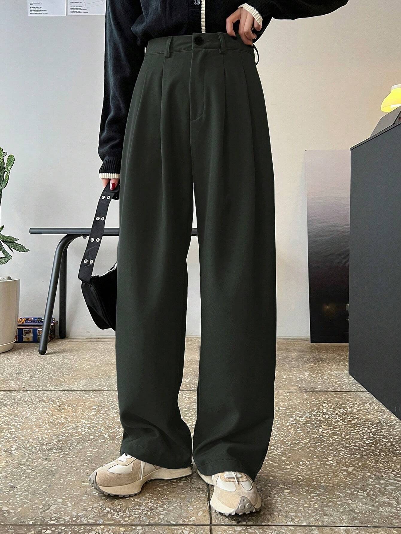     			Aahwan Women Polyester Casual Trousers ( Green )
