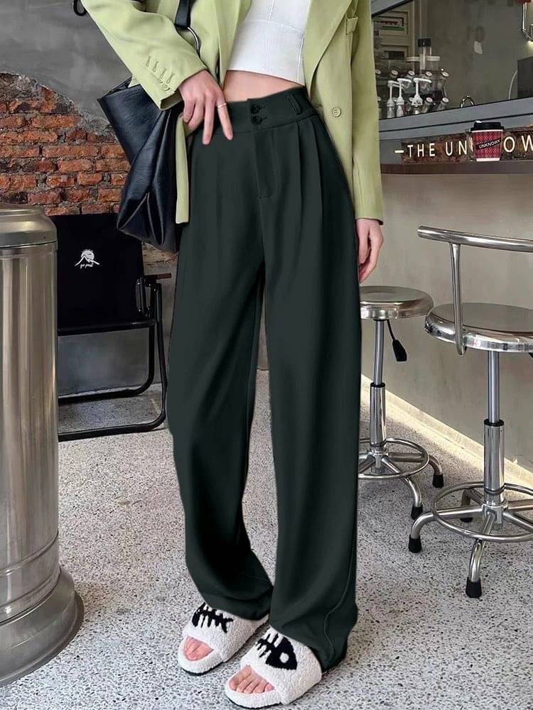     			Aahwan Women Polyester Casual Trousers ( Green )