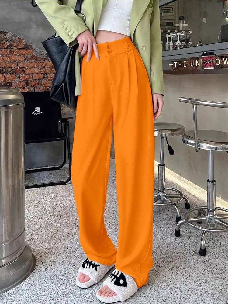     			Aahwan Women Polyester Casual Trousers ( Orange )